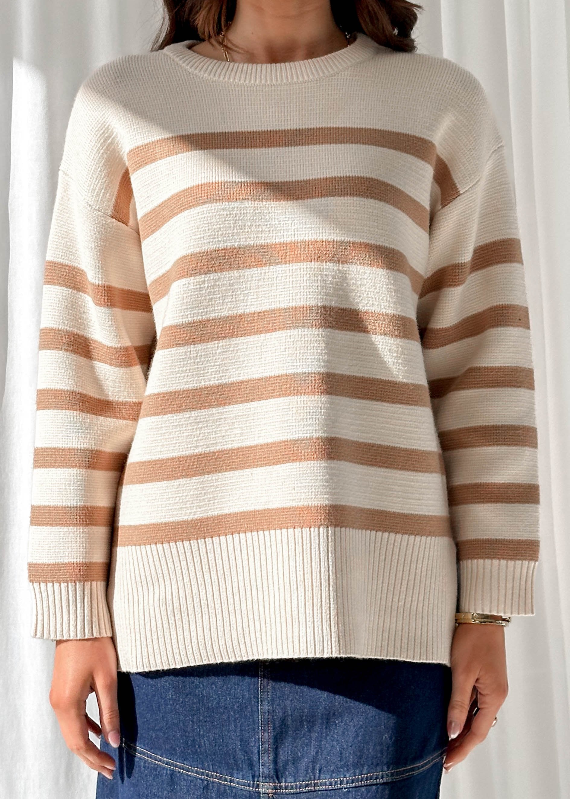 Coastalla Sweater - Beige Stripe