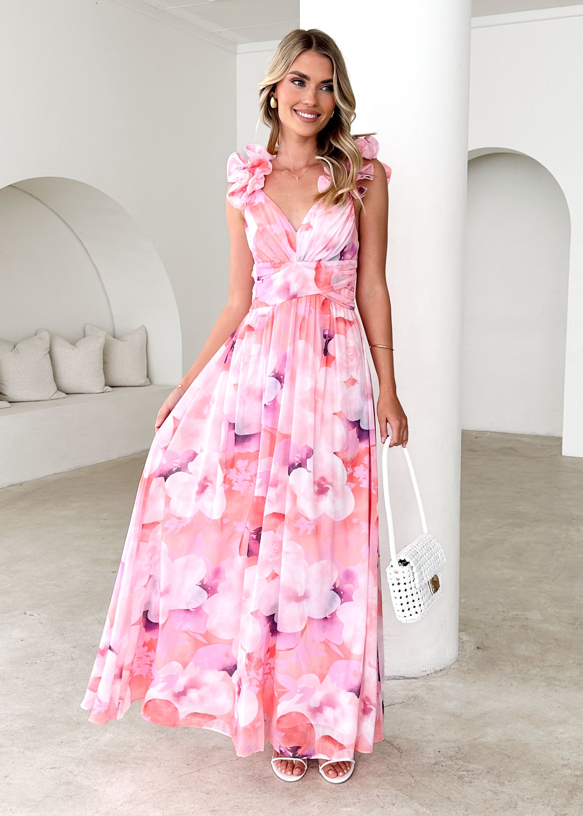 PRE-ORDER : Odessa Maxi Dress - Peach Spritz