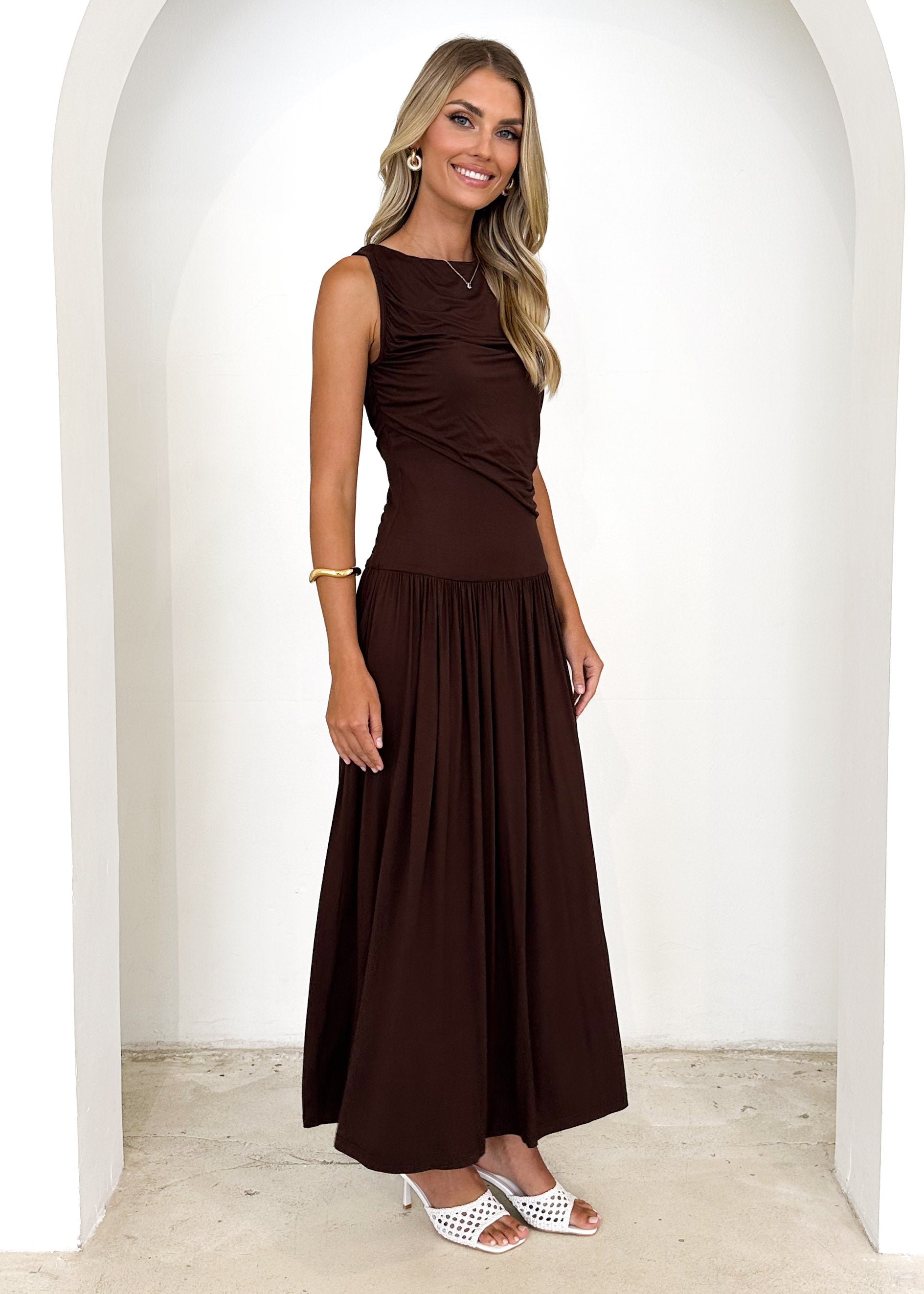 Nolana Maxi Dress - Chocolate