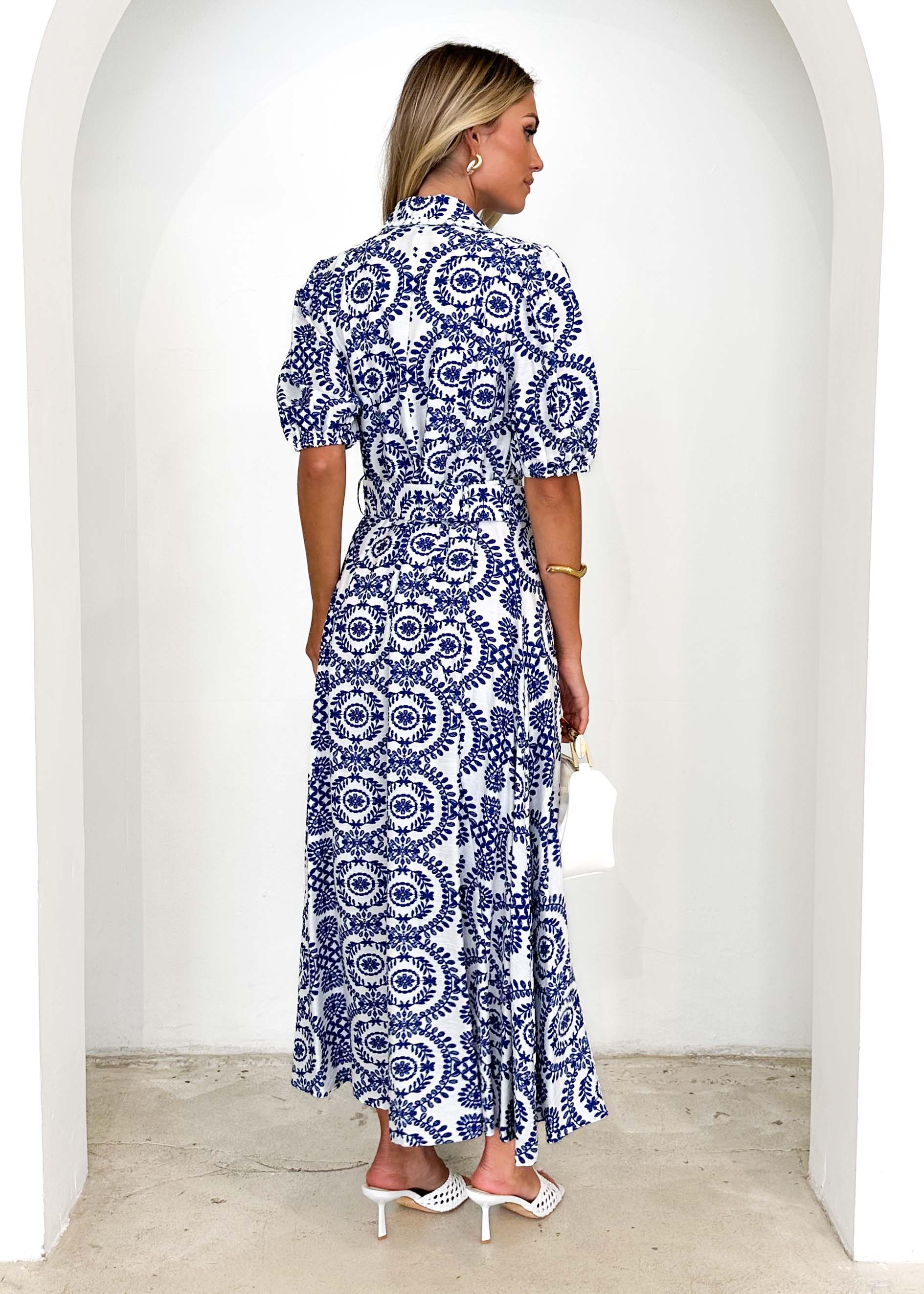 Kacy Maxi Dress - Navy Anglaise