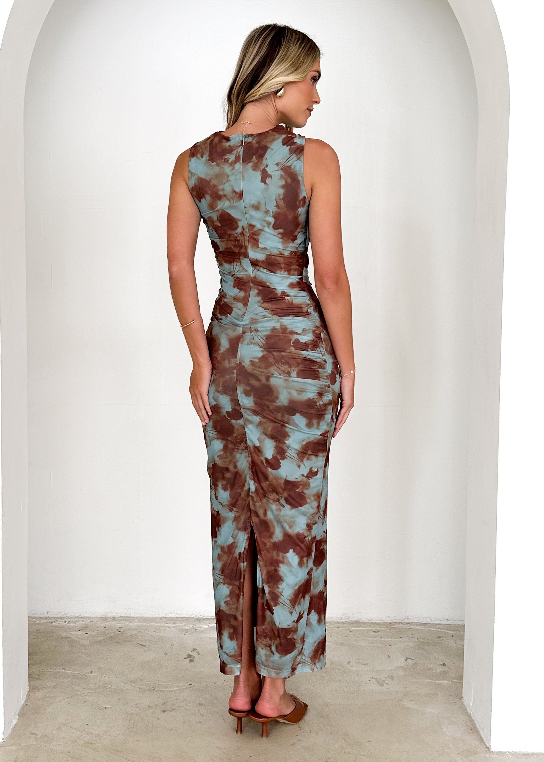 Mimcra Mesh Midi Dress - Seafoam Tie Dye