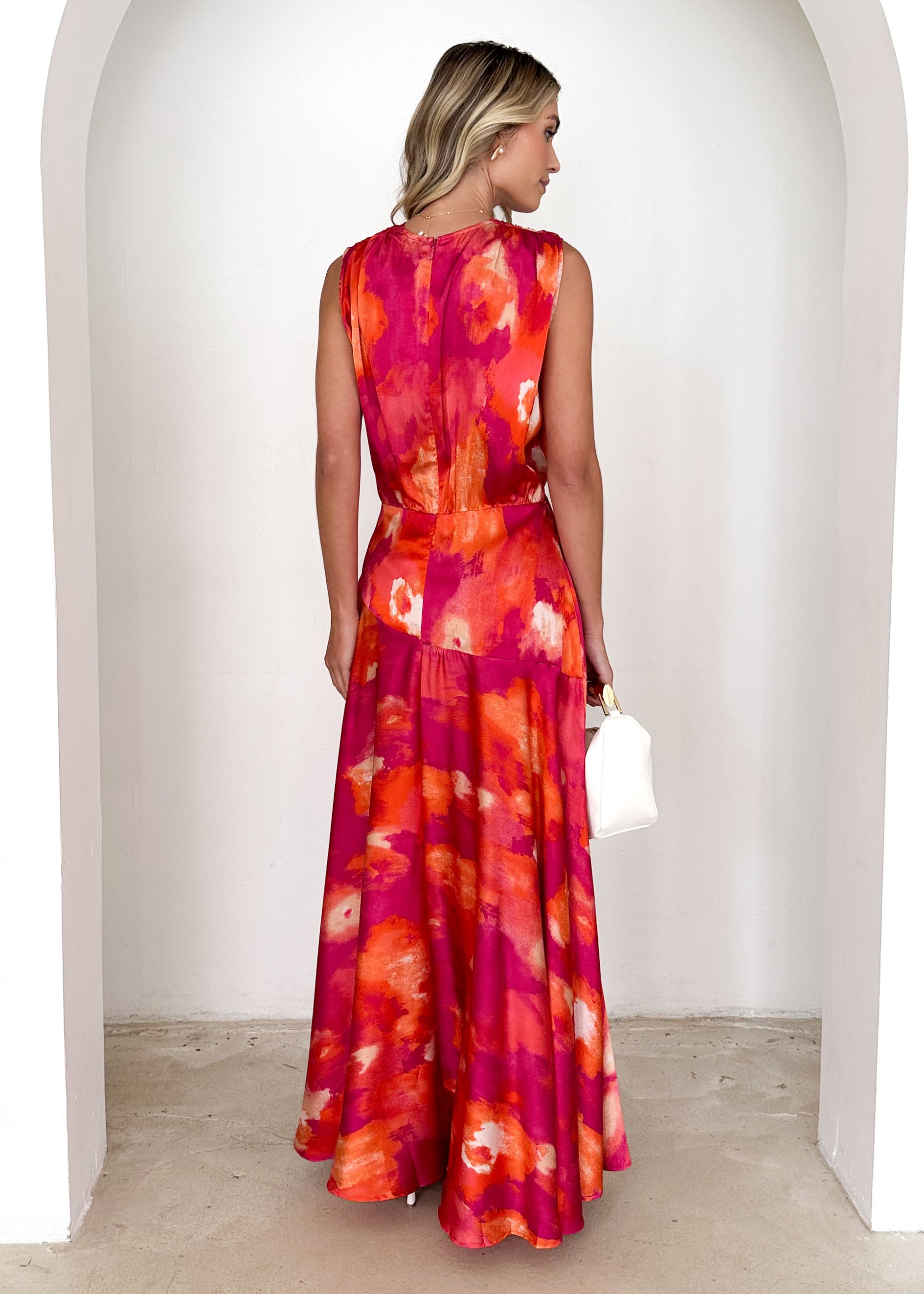 Divinity Maxi Dress - Magenta Splash