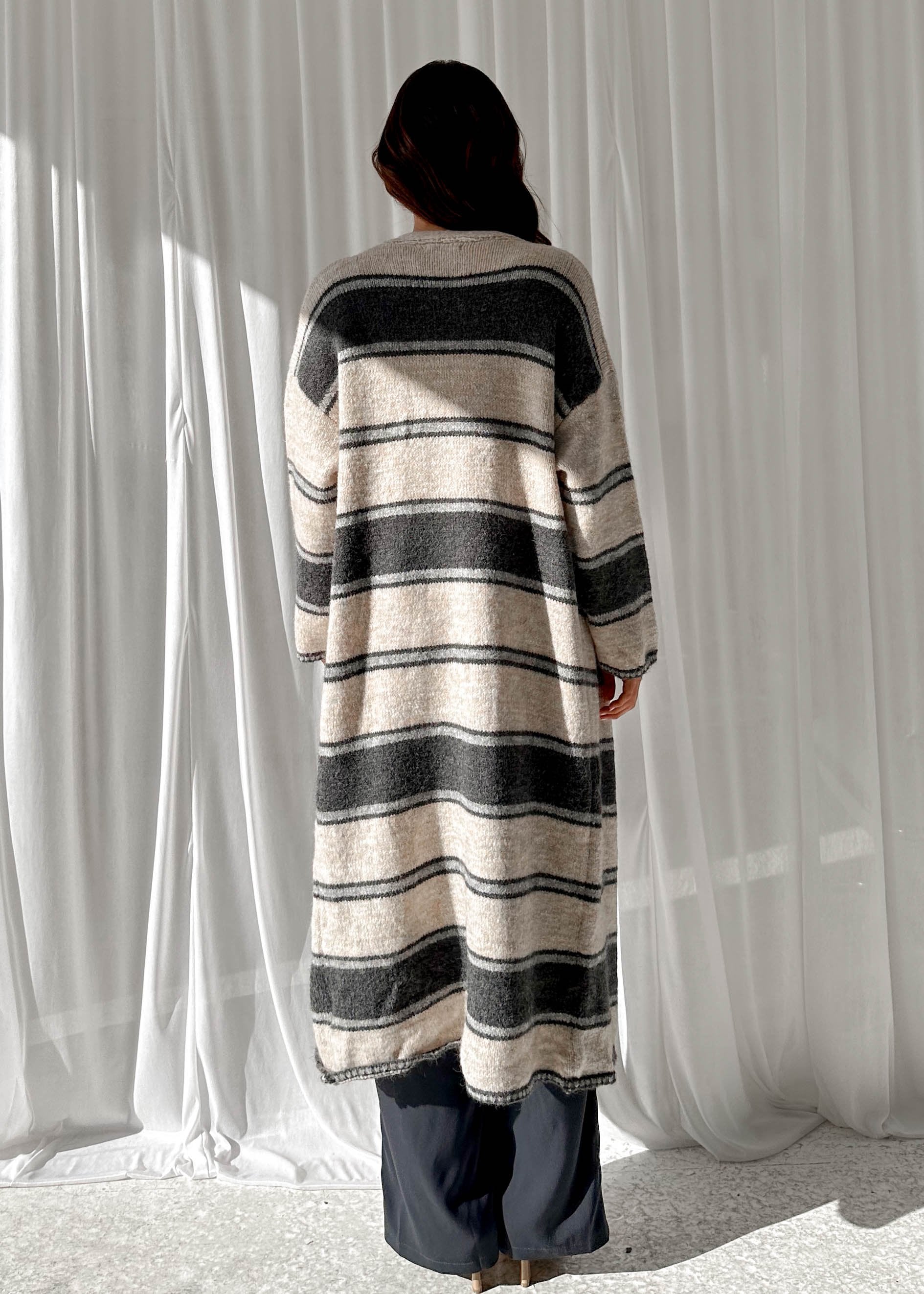 Yourta Cardigan - Black Stripe