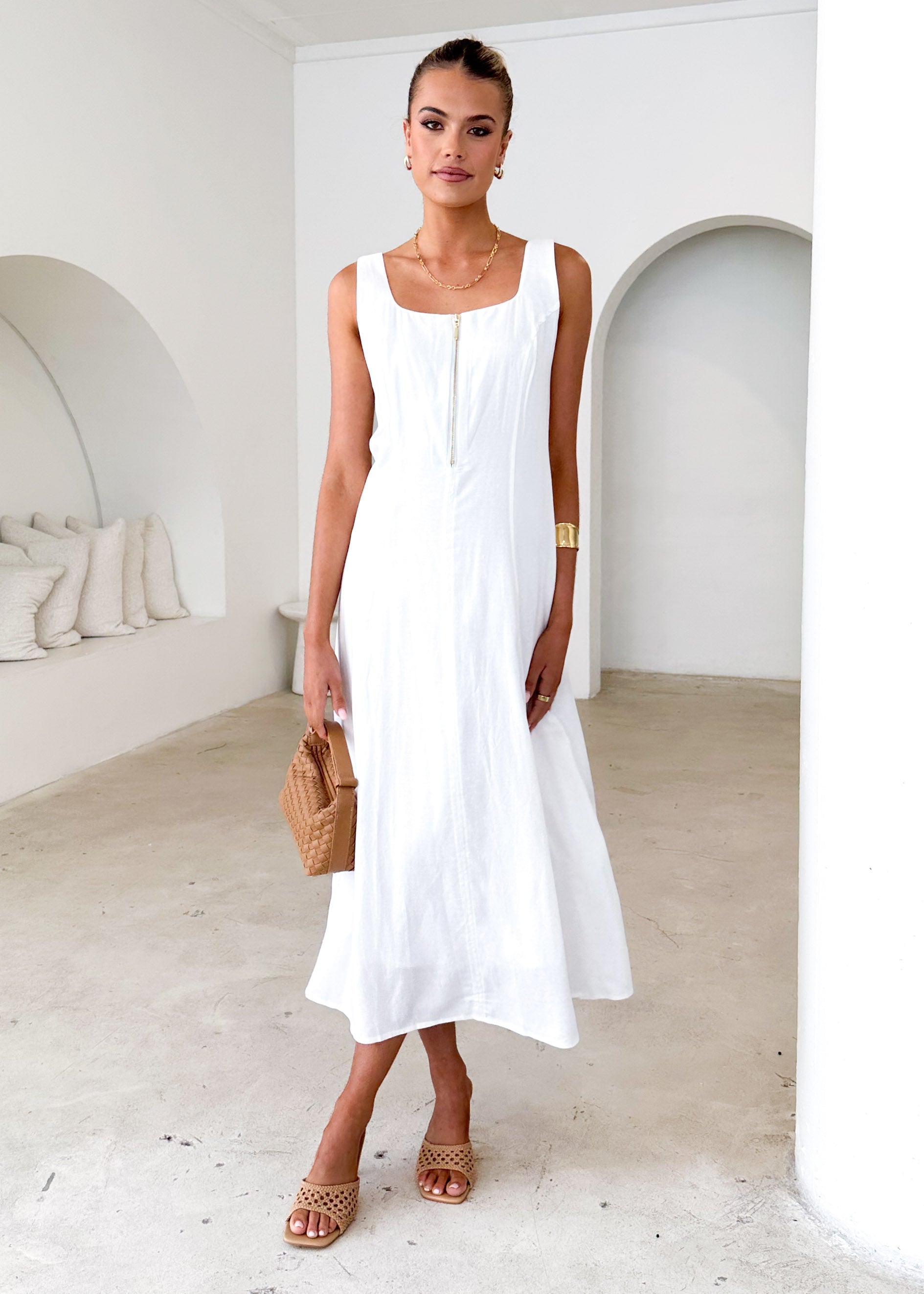 Ventura Midi Dress - Off White