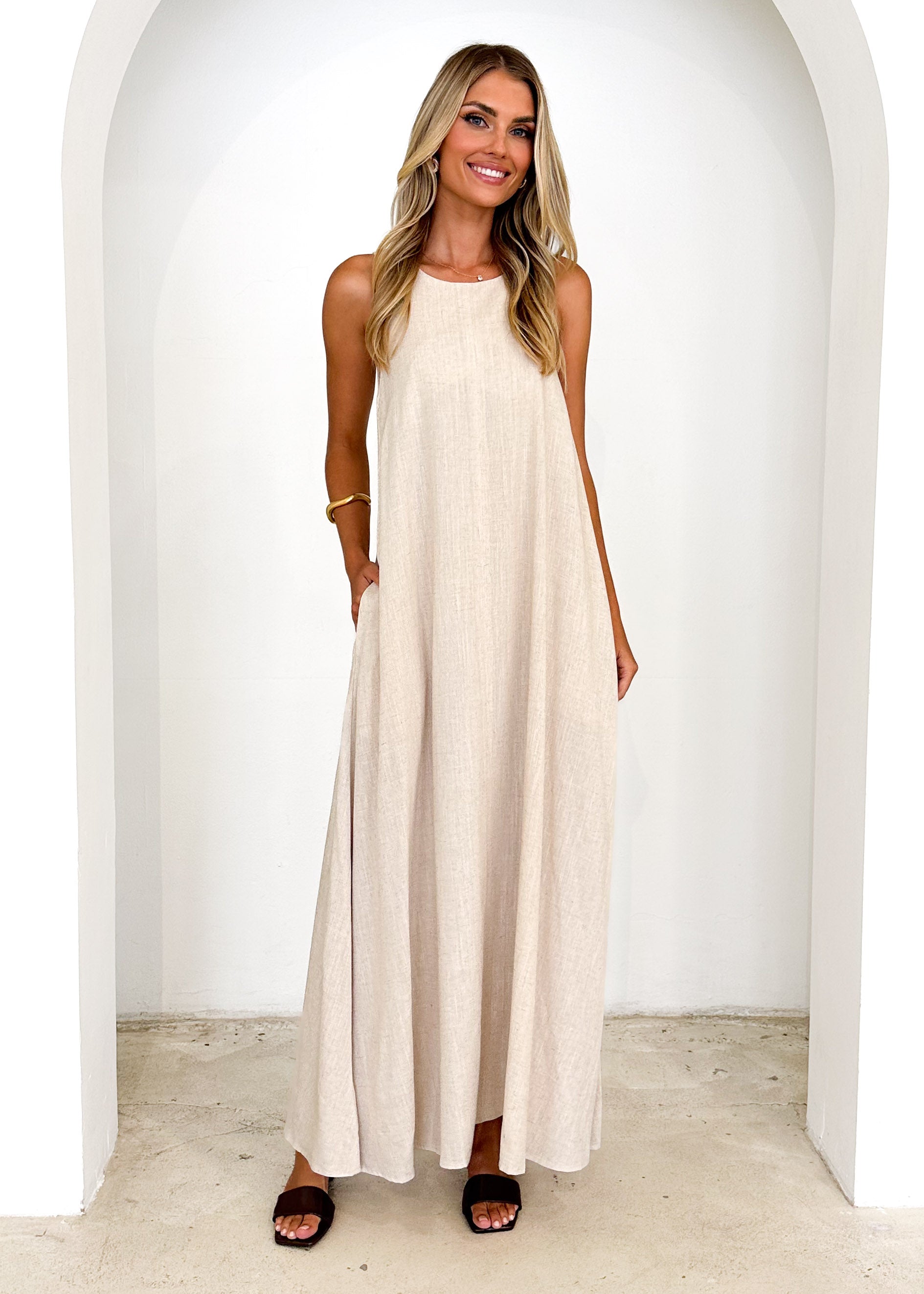 Layla Maxi Dress - Oatmeal