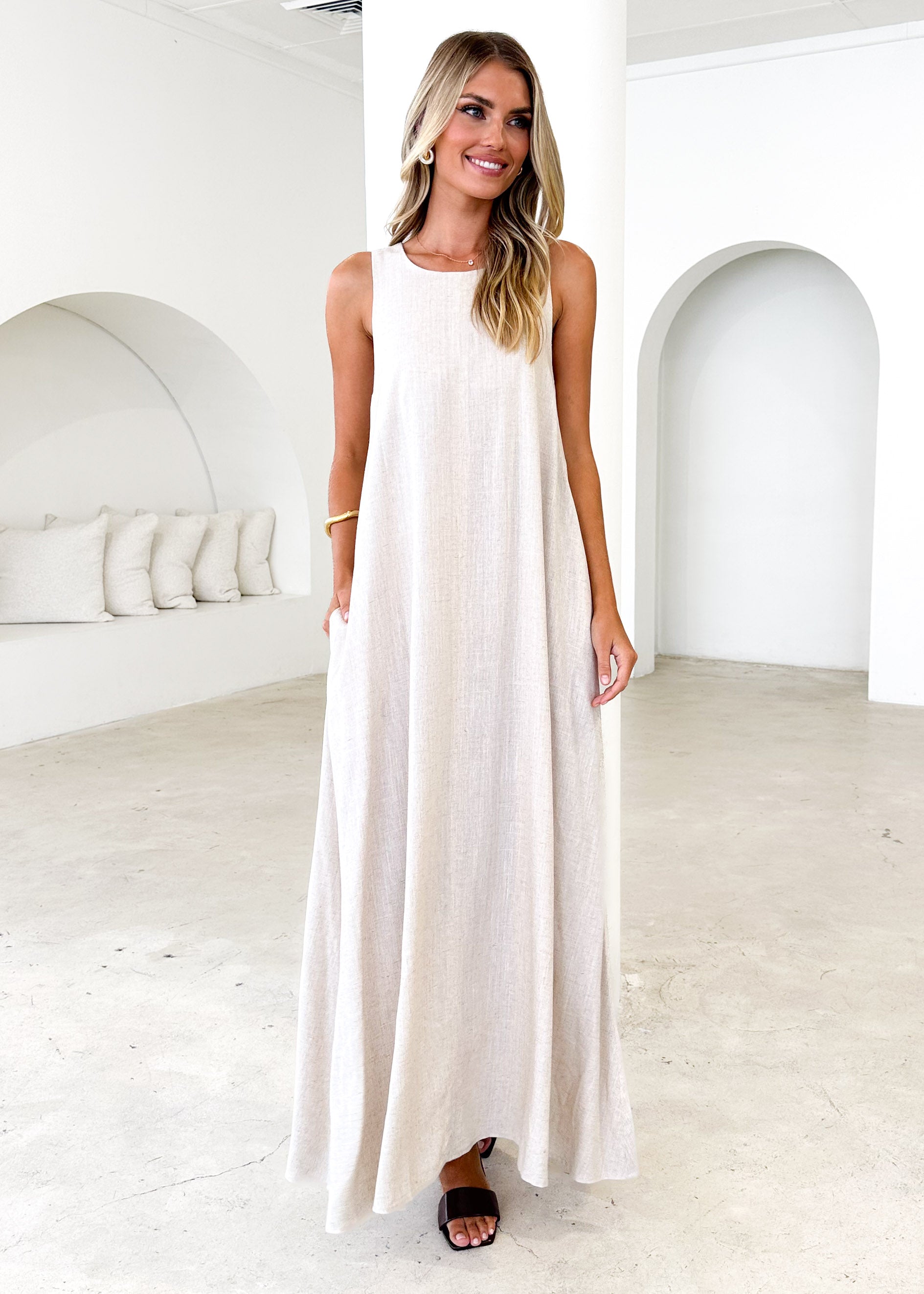 Layla Maxi Dress - Oatmeal