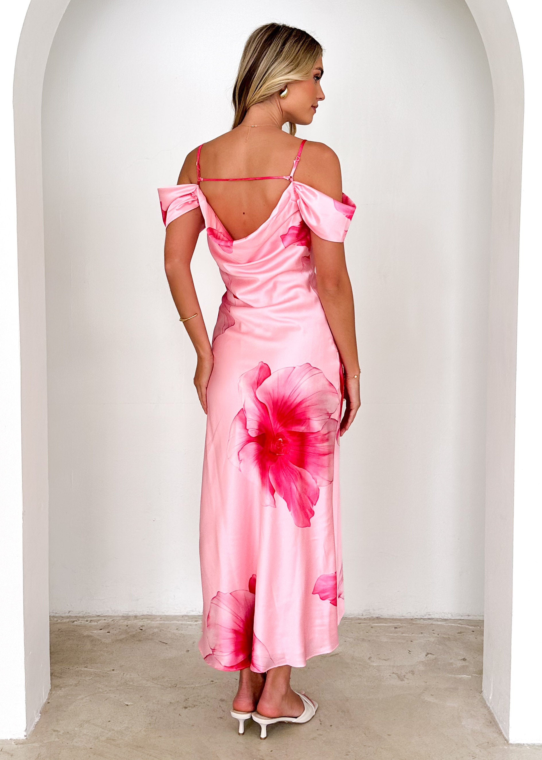 Vanetia Maxi Dress - Pink Flowers