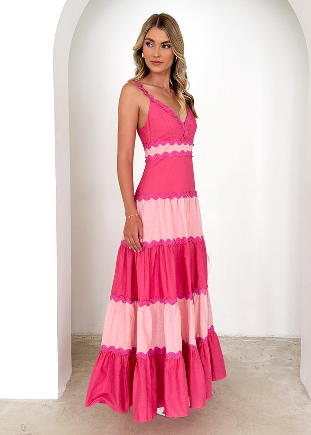 Zena Maxi Dress - Pink Splice