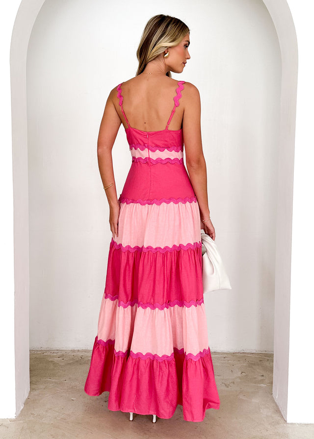 Zena Maxi Dress - Pink Splice