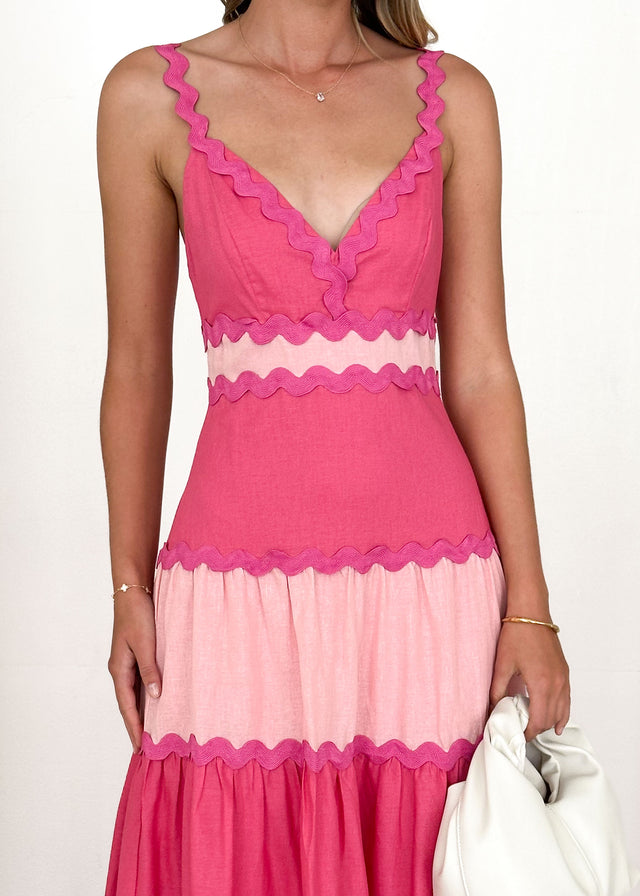 Zena Maxi Dress - Pink Splice