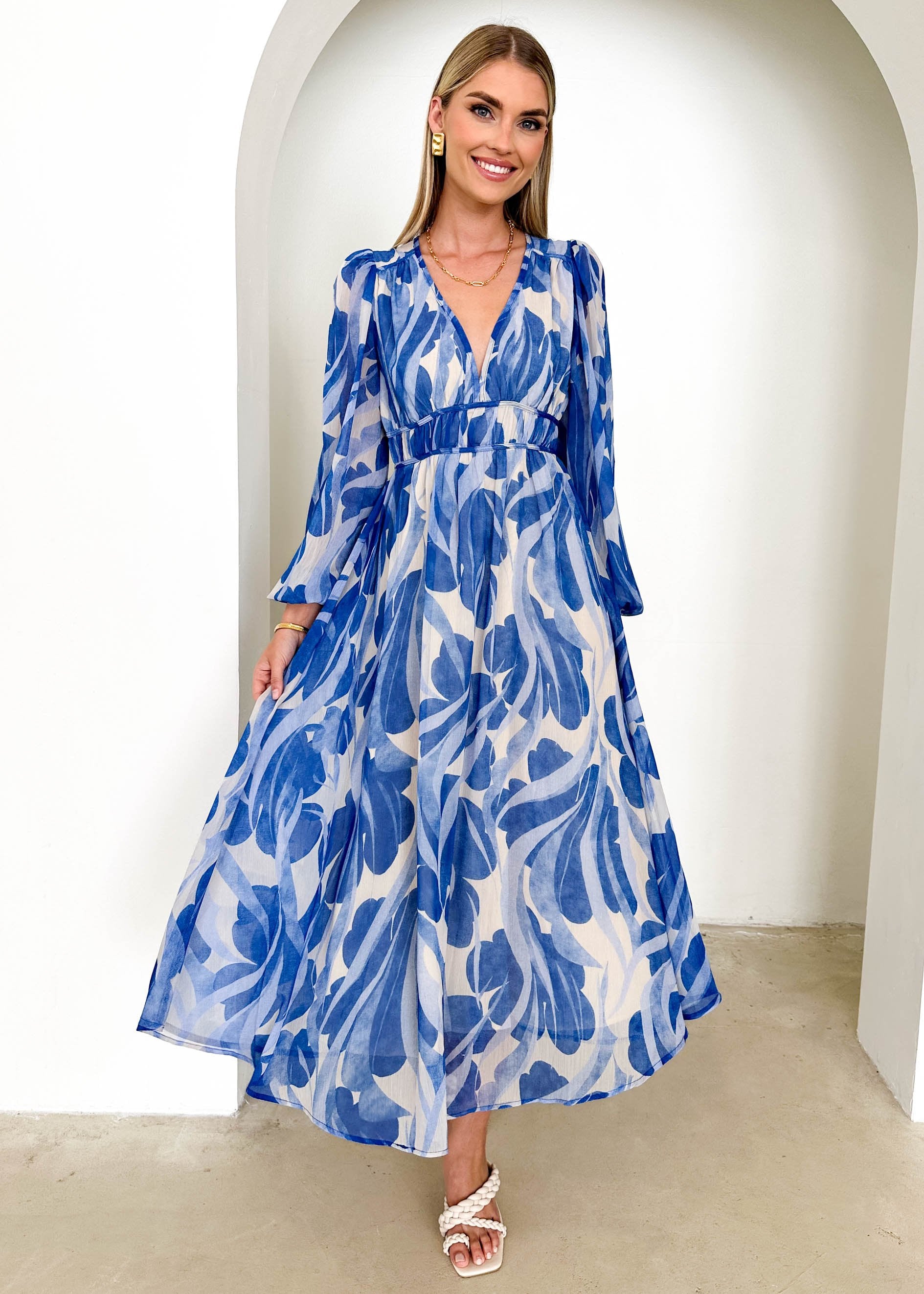 Dresdor Maxi Dress - Blue Splash