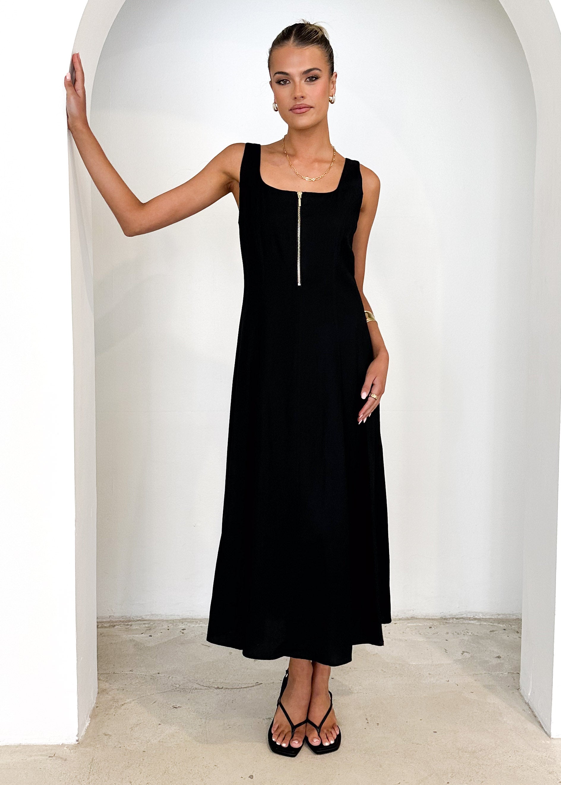 Ventura Midi Dress - Black