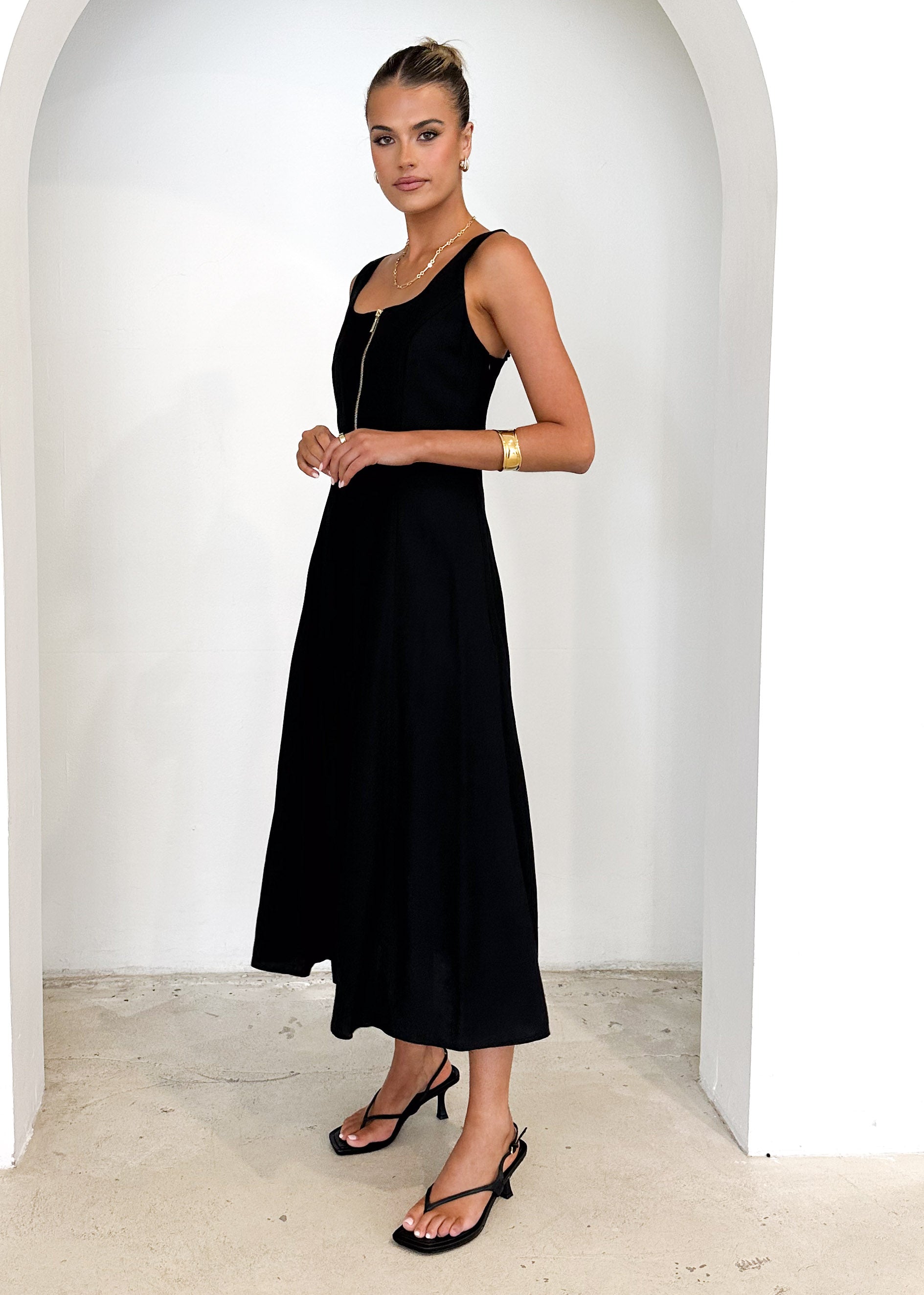 Ventura Midi Dress - Black