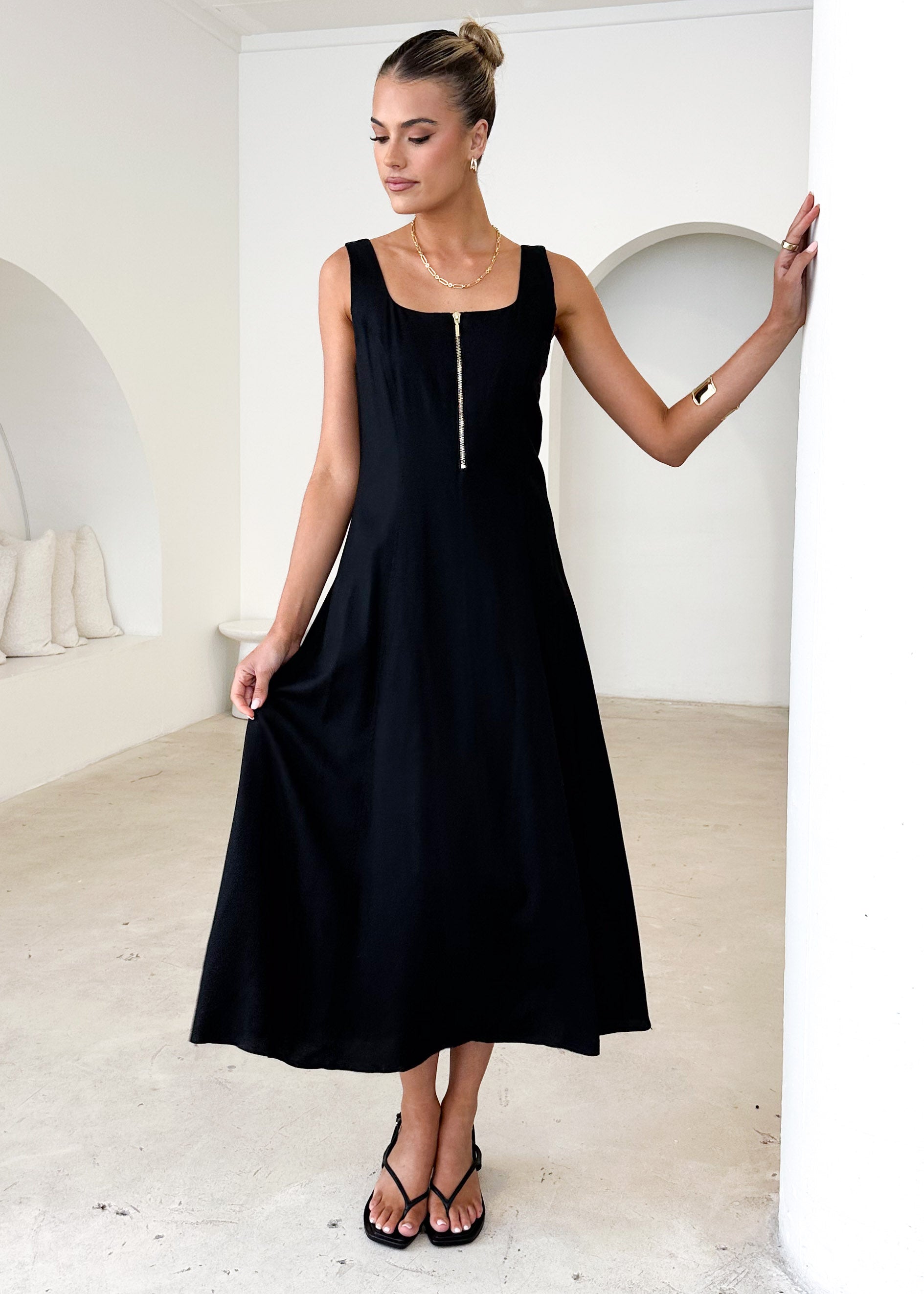 Ventura Midi Dress - Black