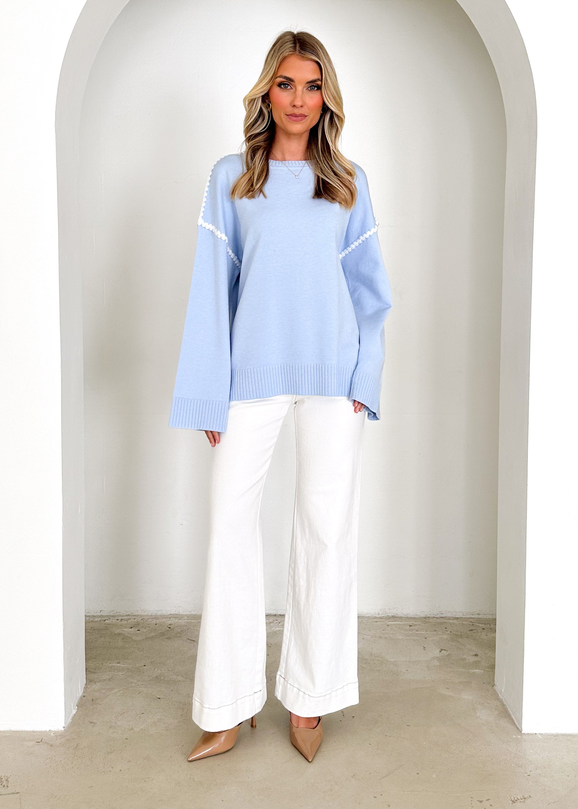 Cannes Sweater - Powder Blue