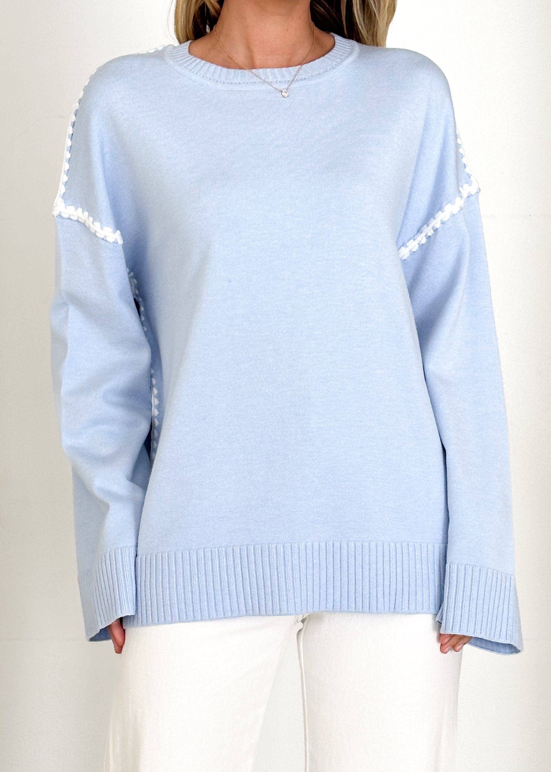 Cannes Sweater - Powder Blue