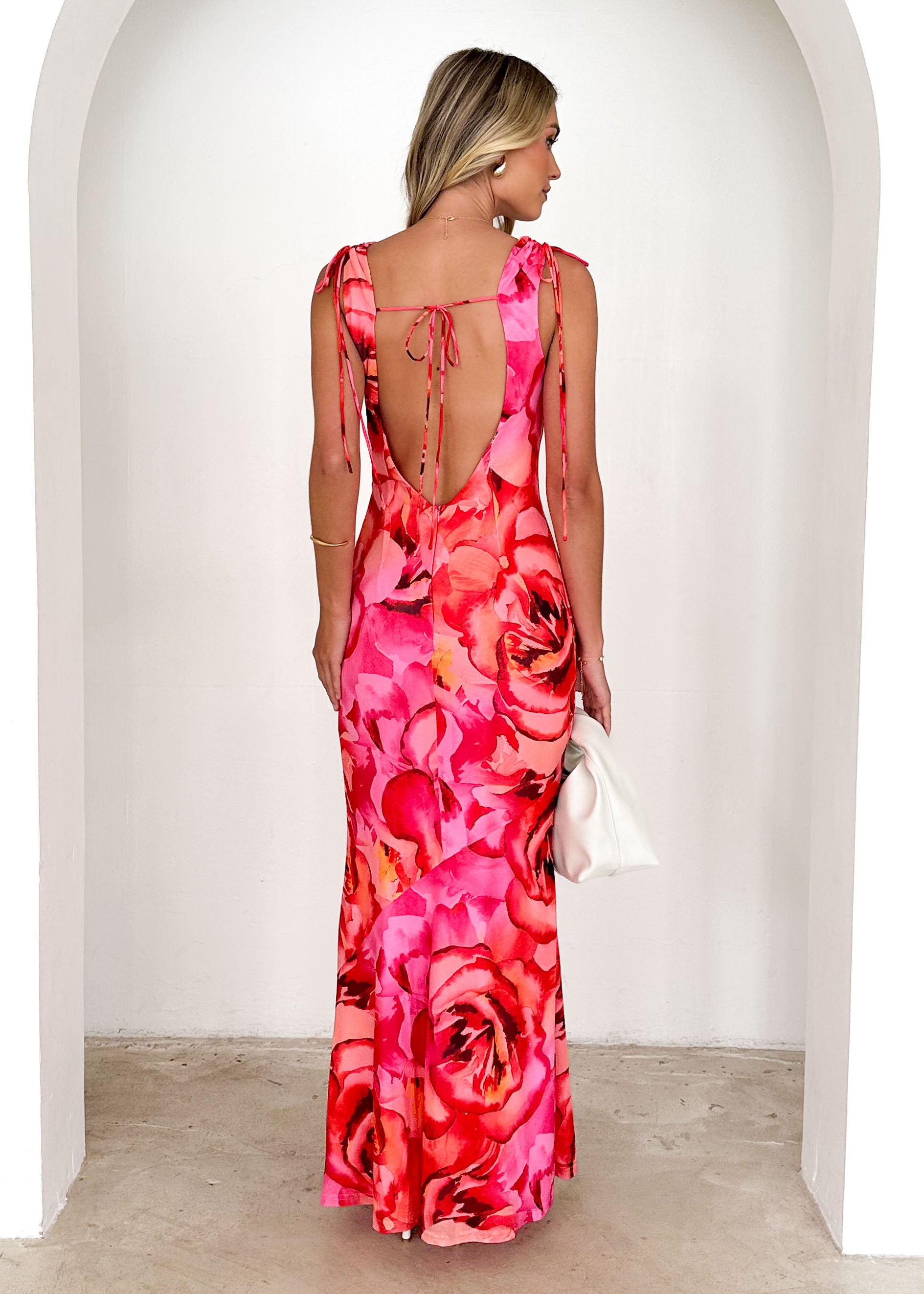 Jadyn Maxi Dress - Red Flowers