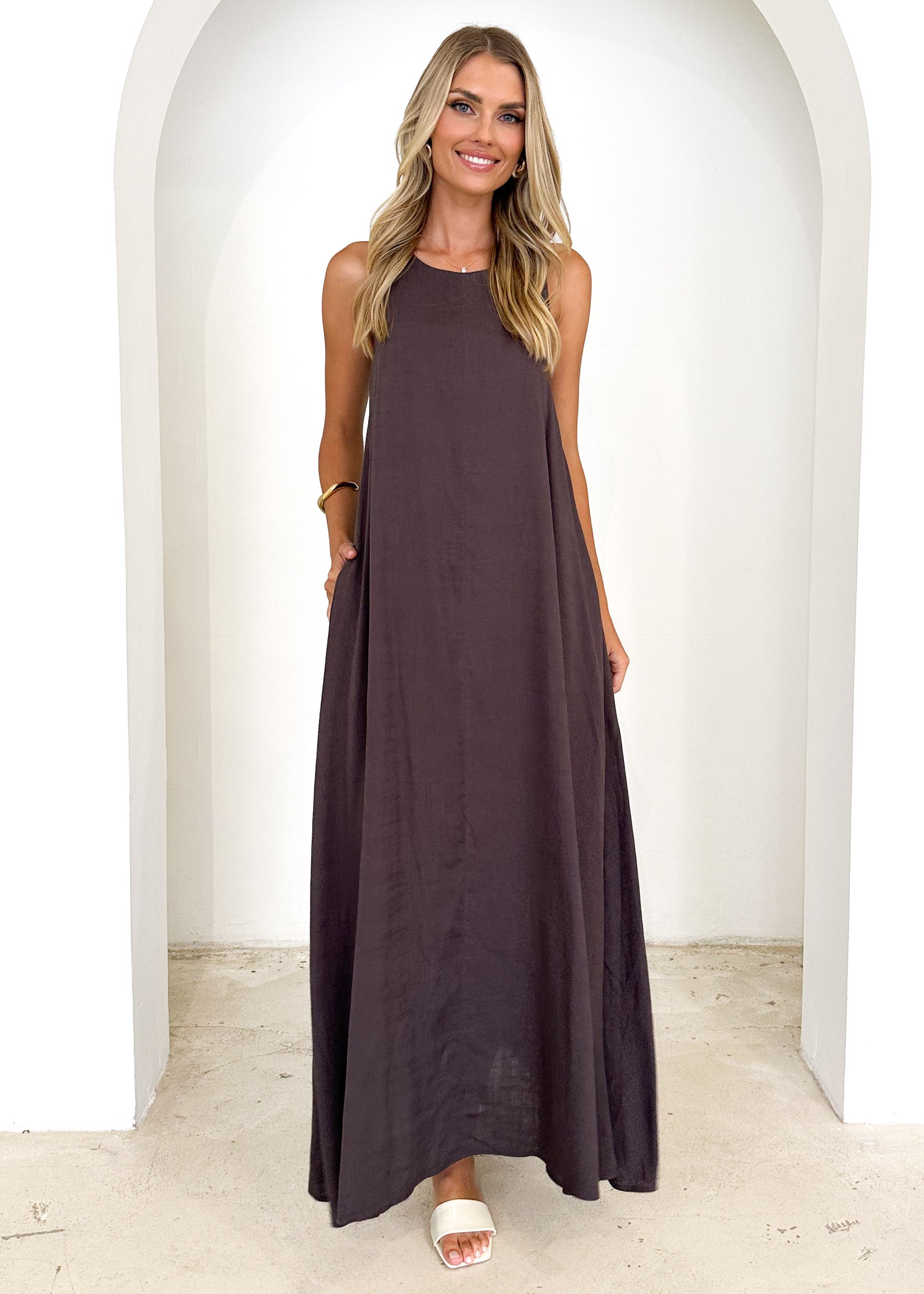 Layla Maxi Dress - Chocolate