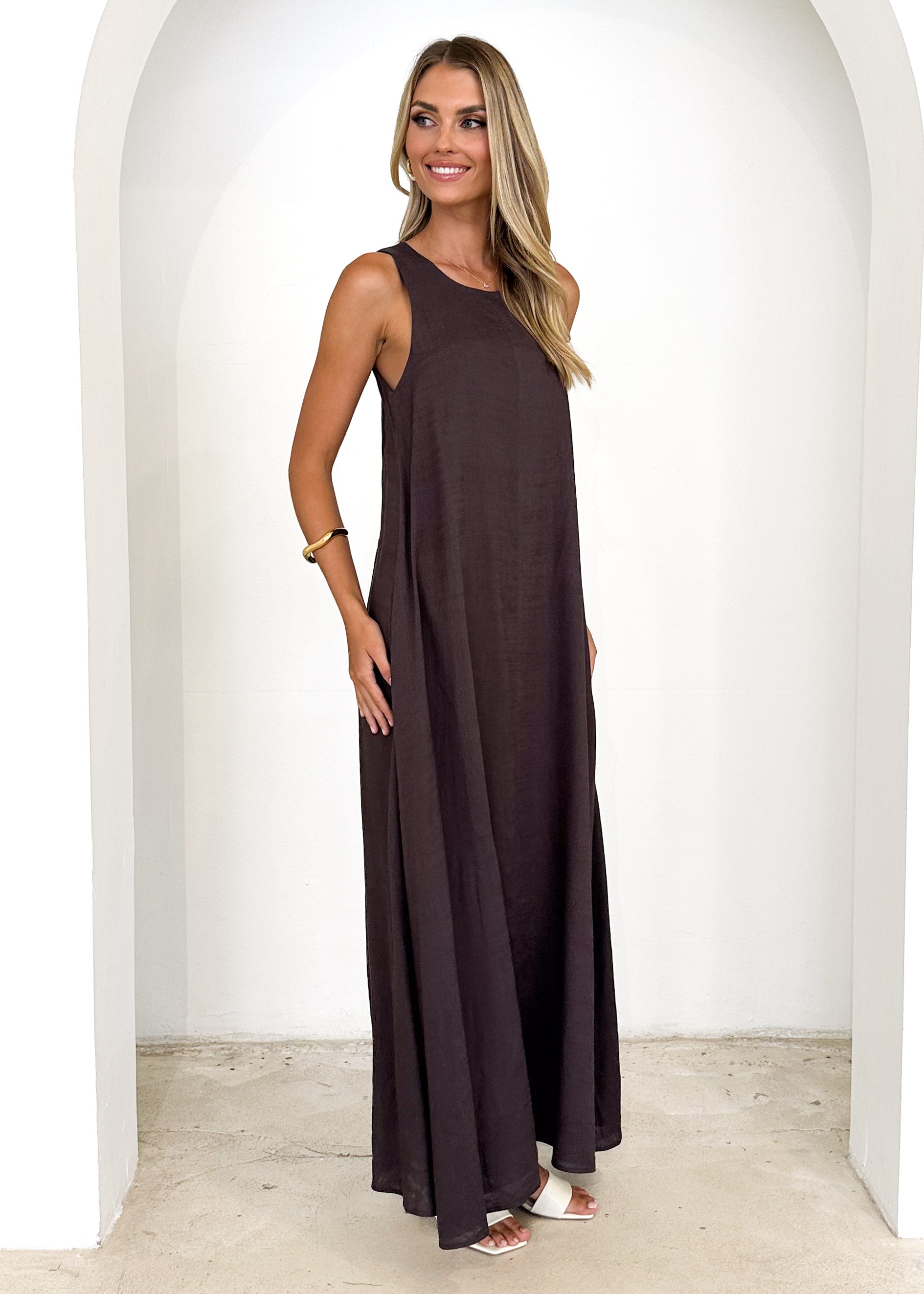 Layla Maxi Dress - Chocolate