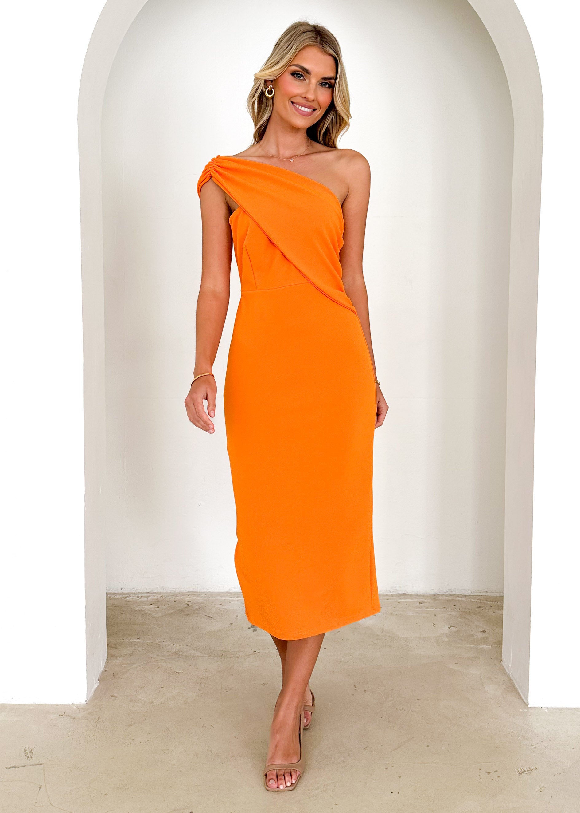 Freer Midi Dress - Orange