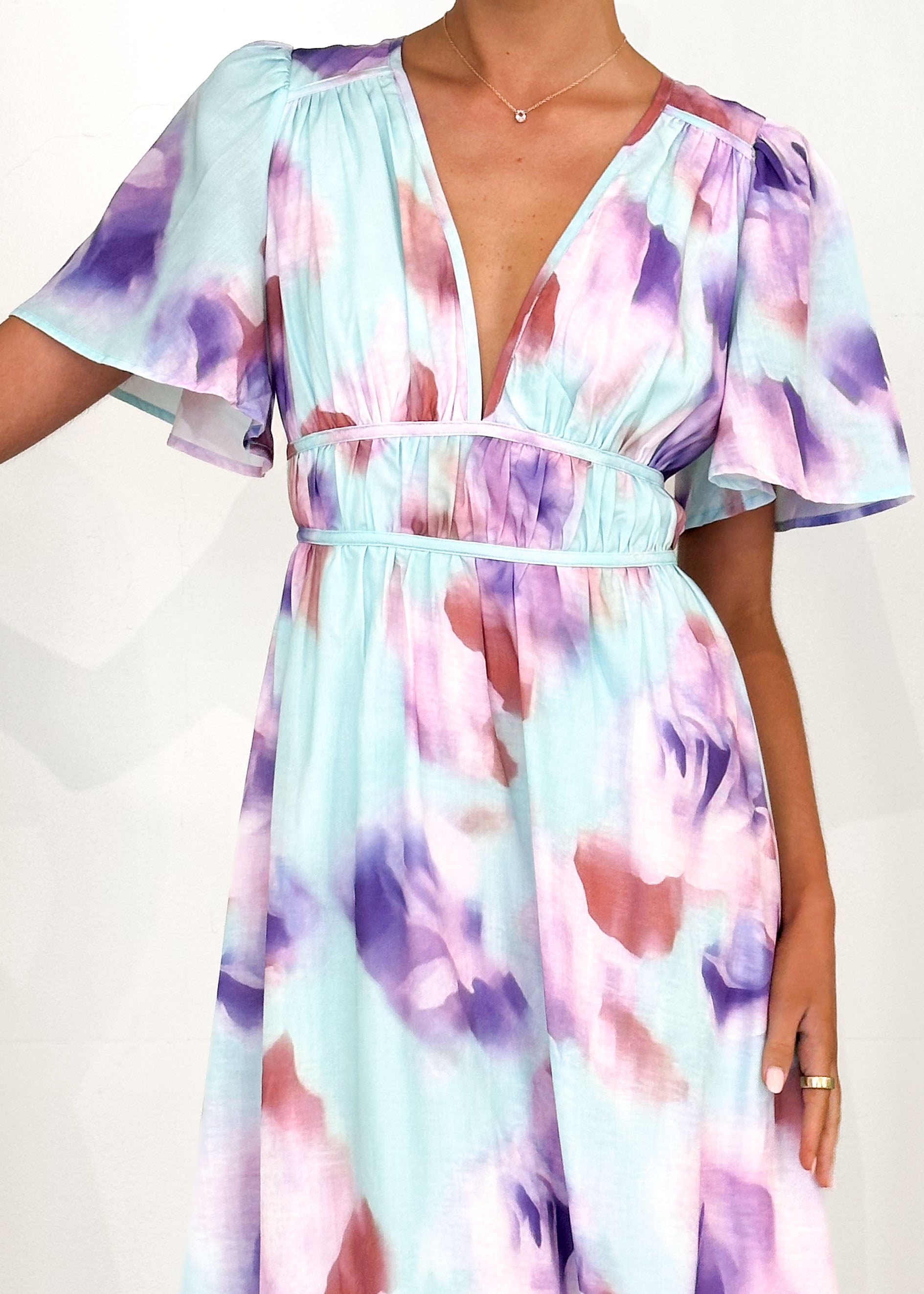 Yuliana Midi Dress - Lilac Floral