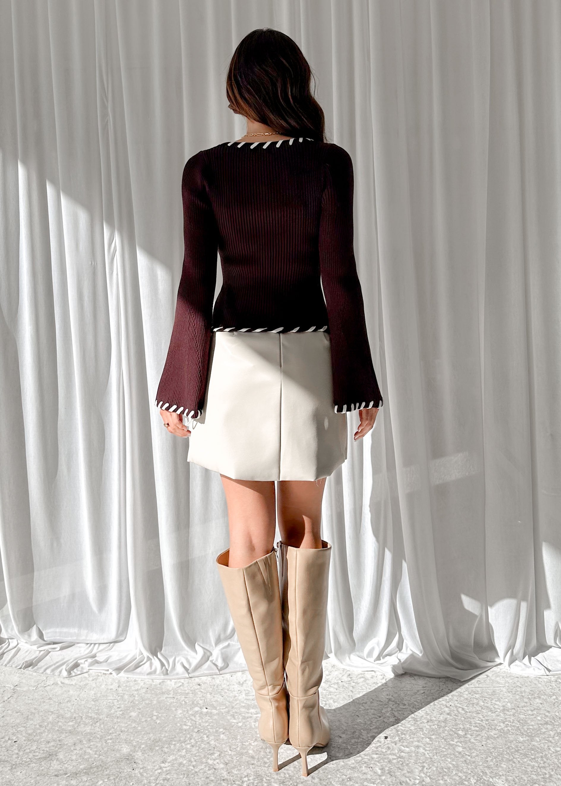 Leon Knit Top - Chocolate