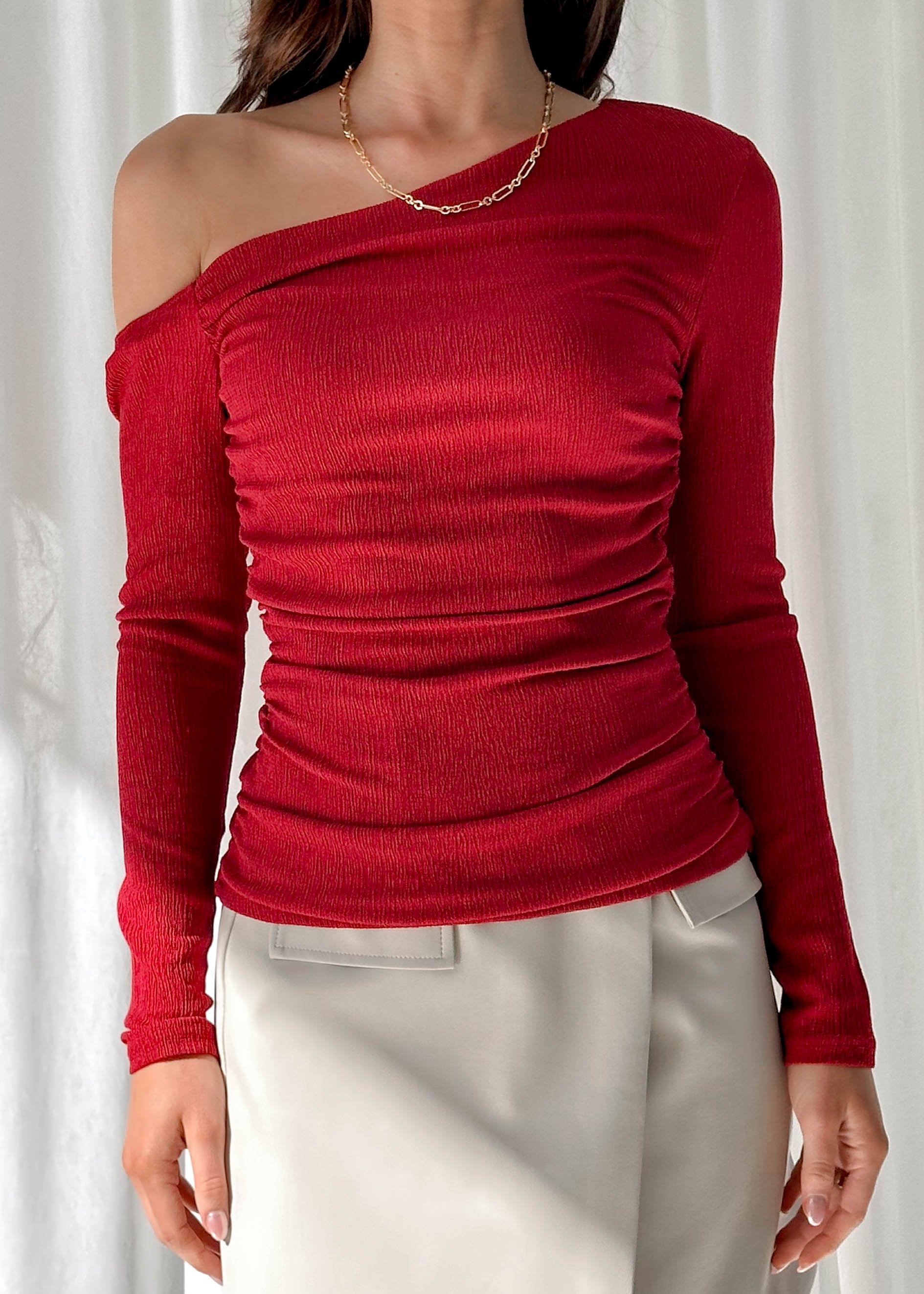 Alpine Knit Top - Cranberry