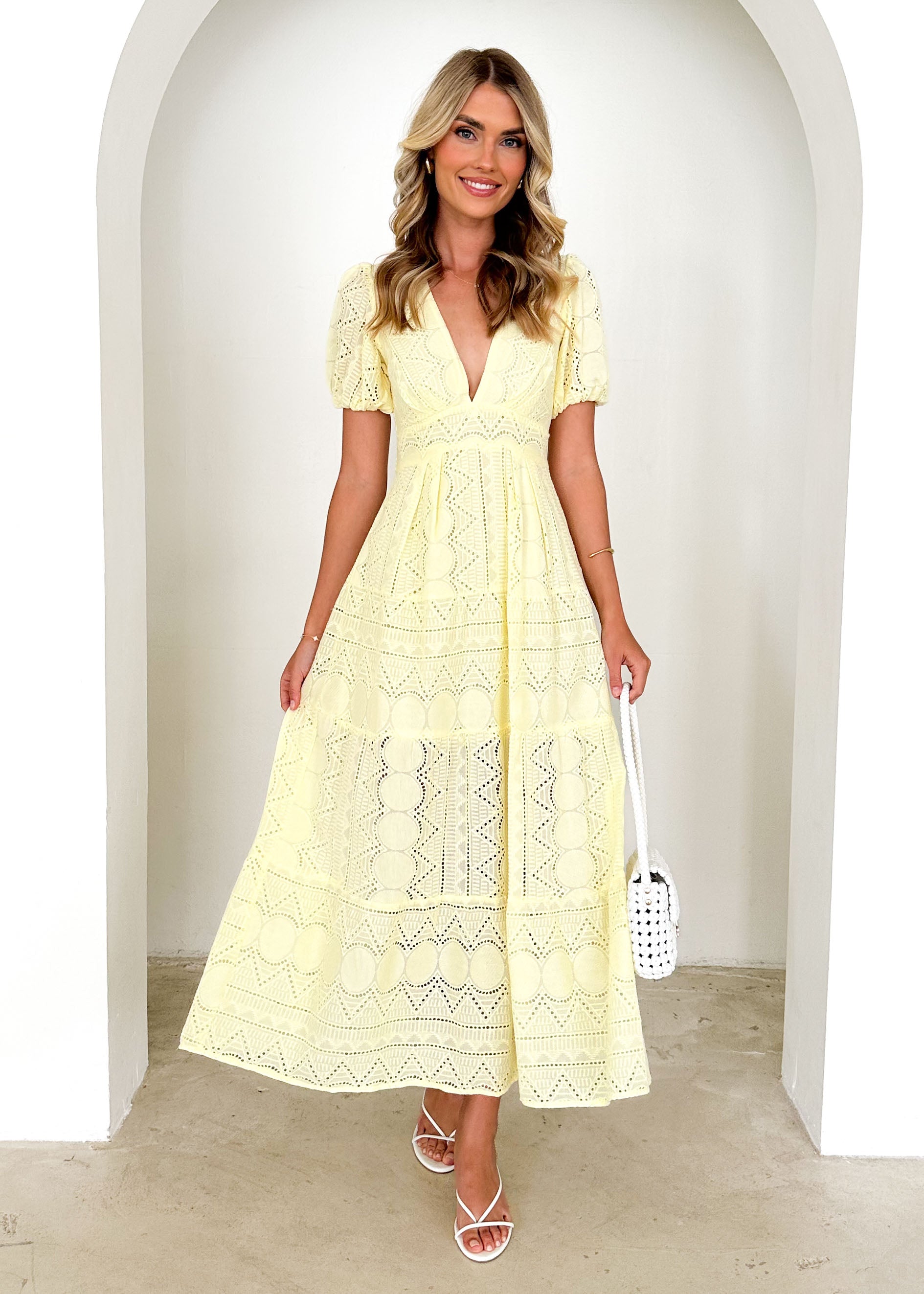 Vadella Maxi Dress - Lemon