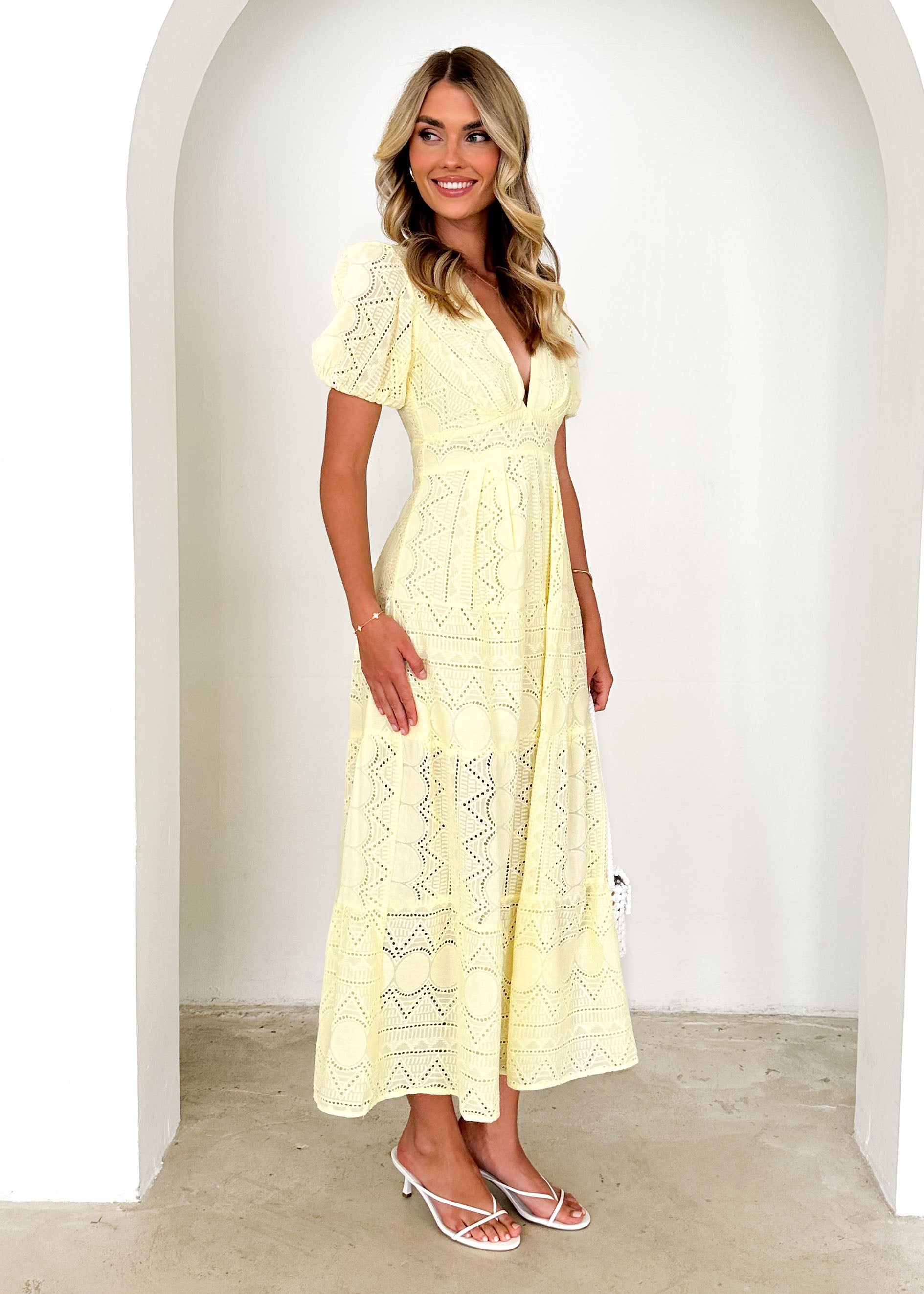 Vadella Maxi Dress - Lemon