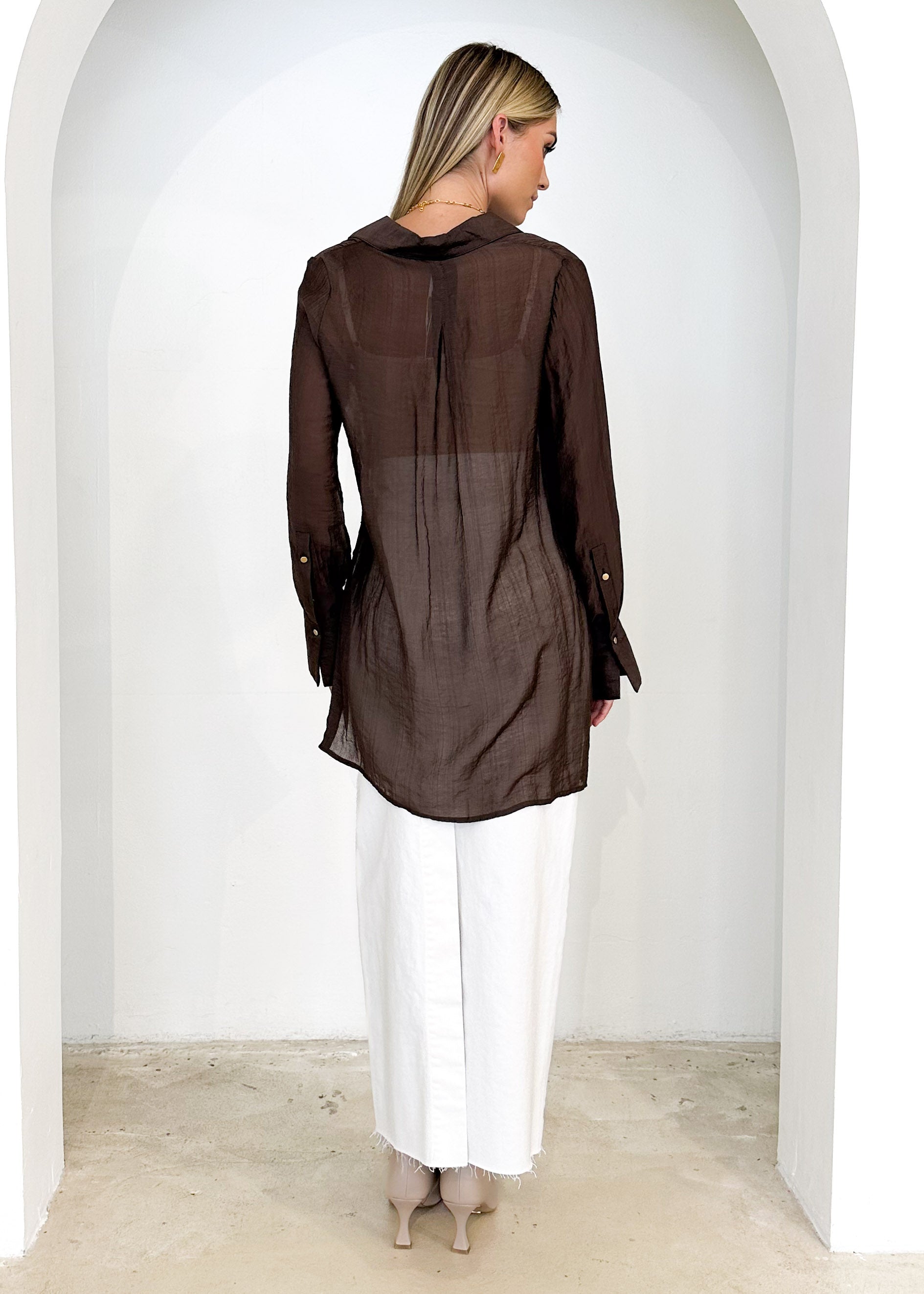 Ancy Shirt - Chocolate