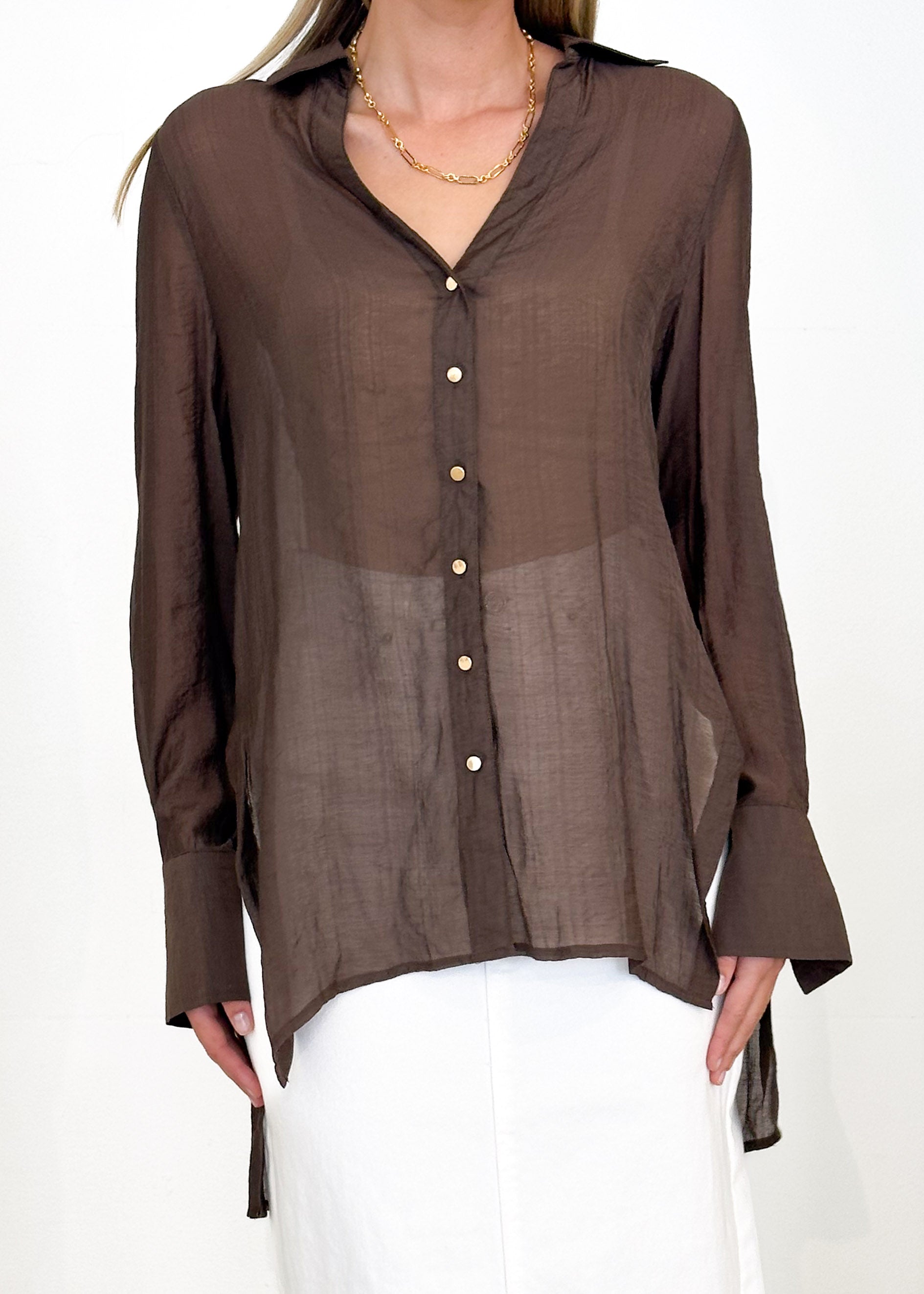 Ancy Shirt - Chocolate