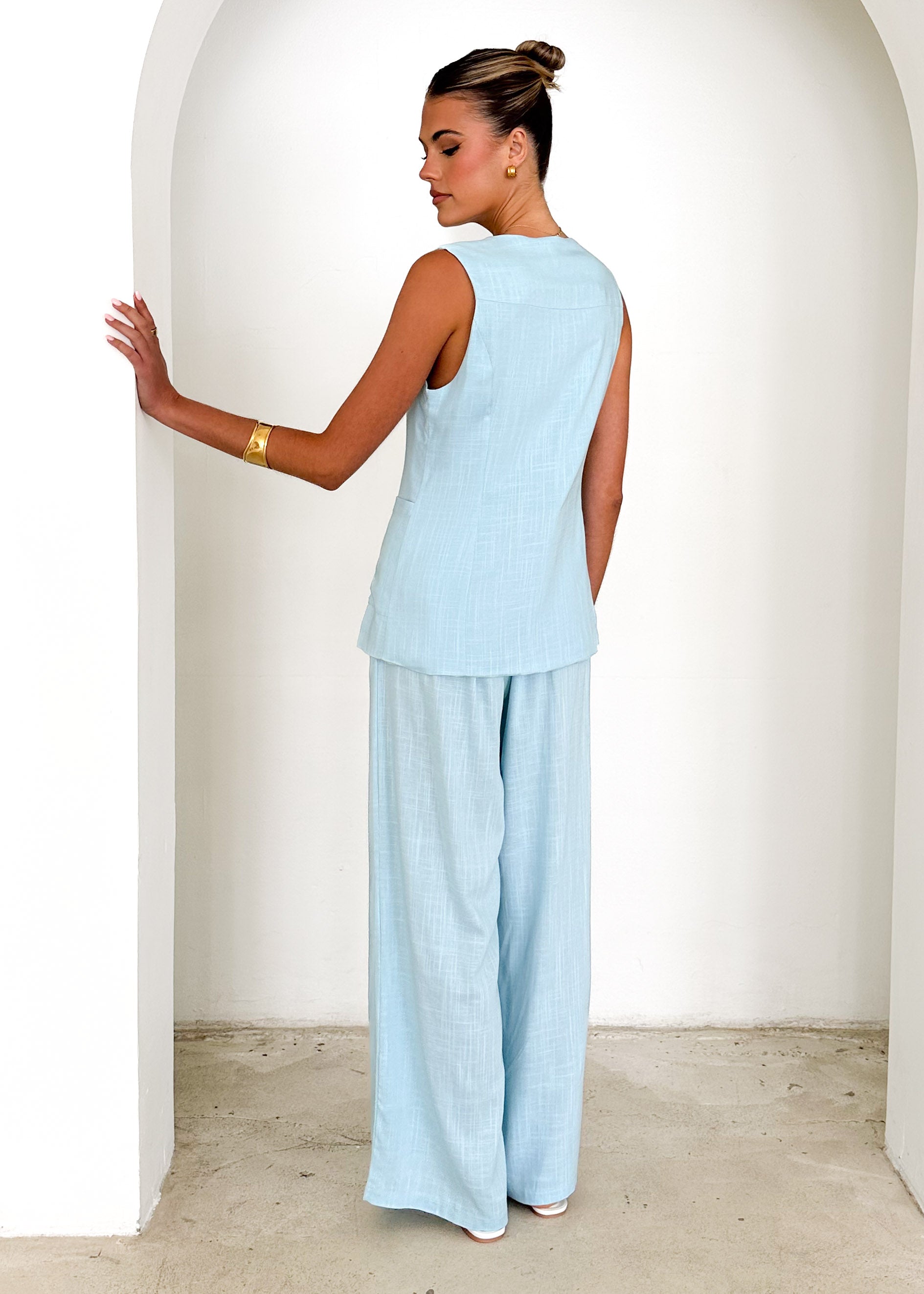 Leyton Vest Top - Powder Blue