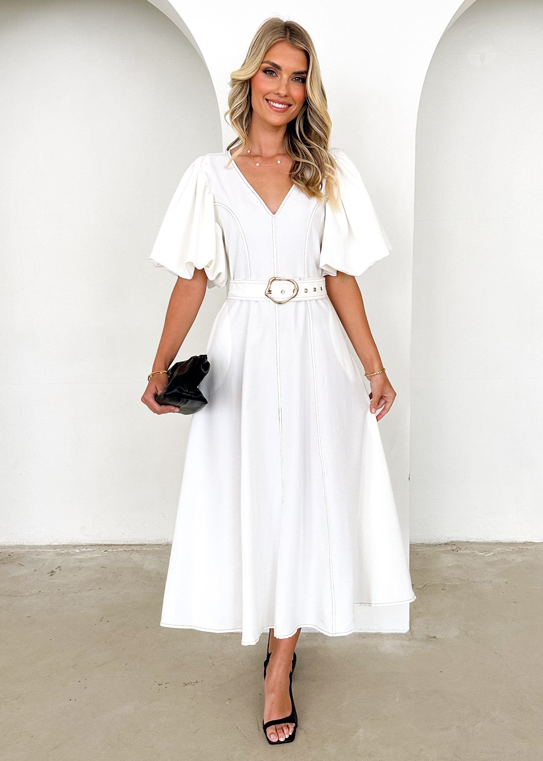 Pam Midi Dress - Off White