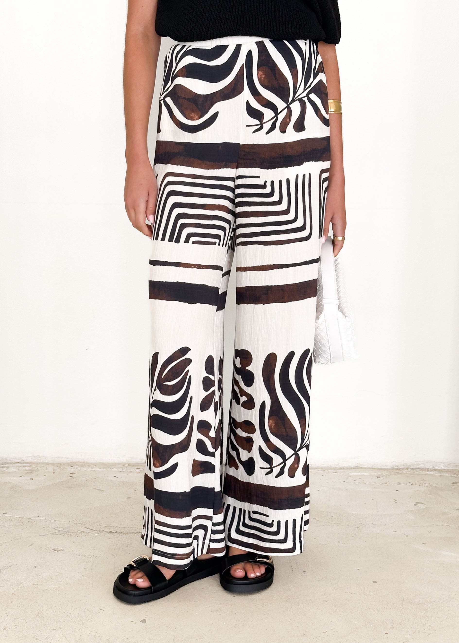 Verona Pants - Black Abstract