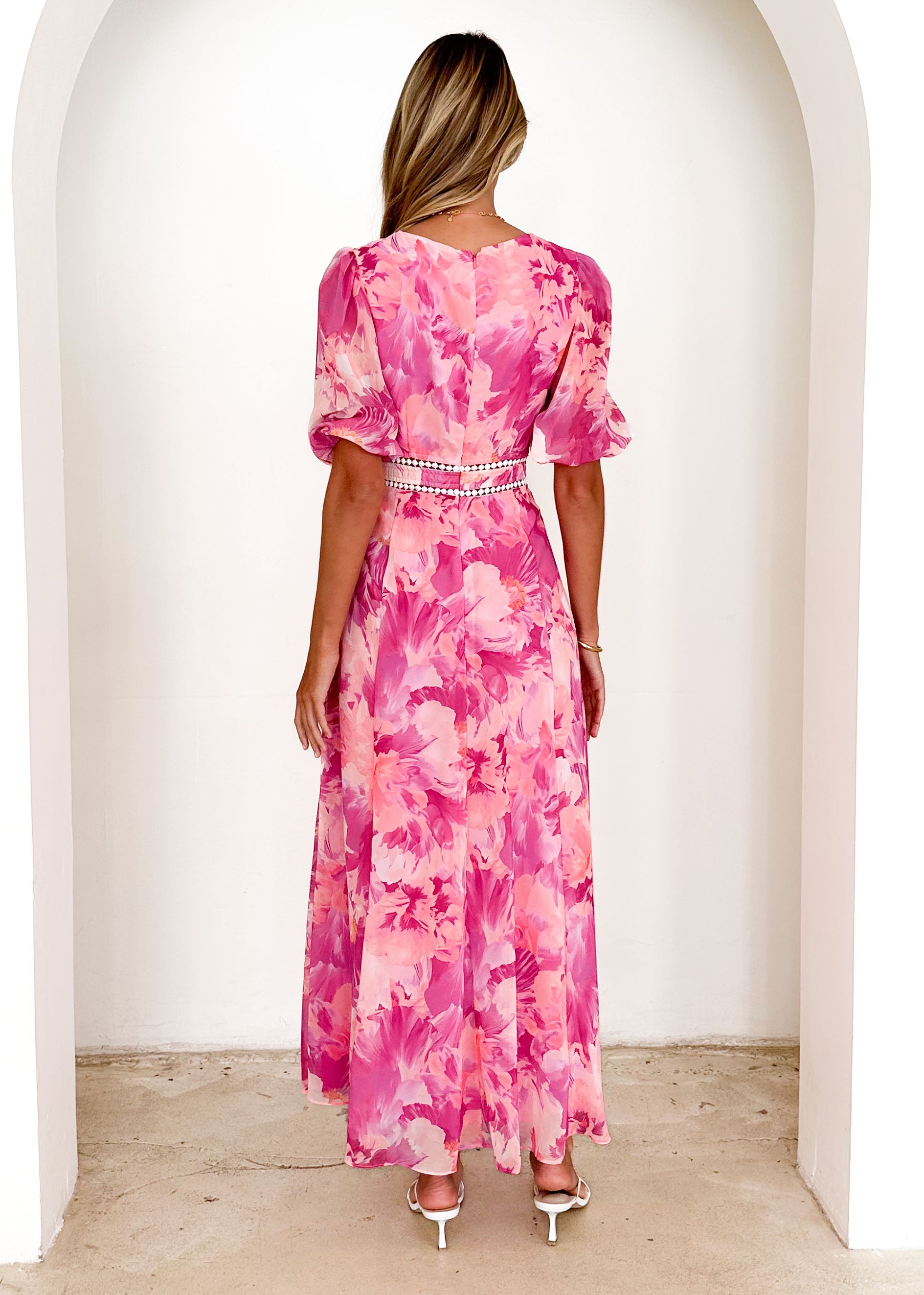 Avianna Midi Dress - Pink Ziah