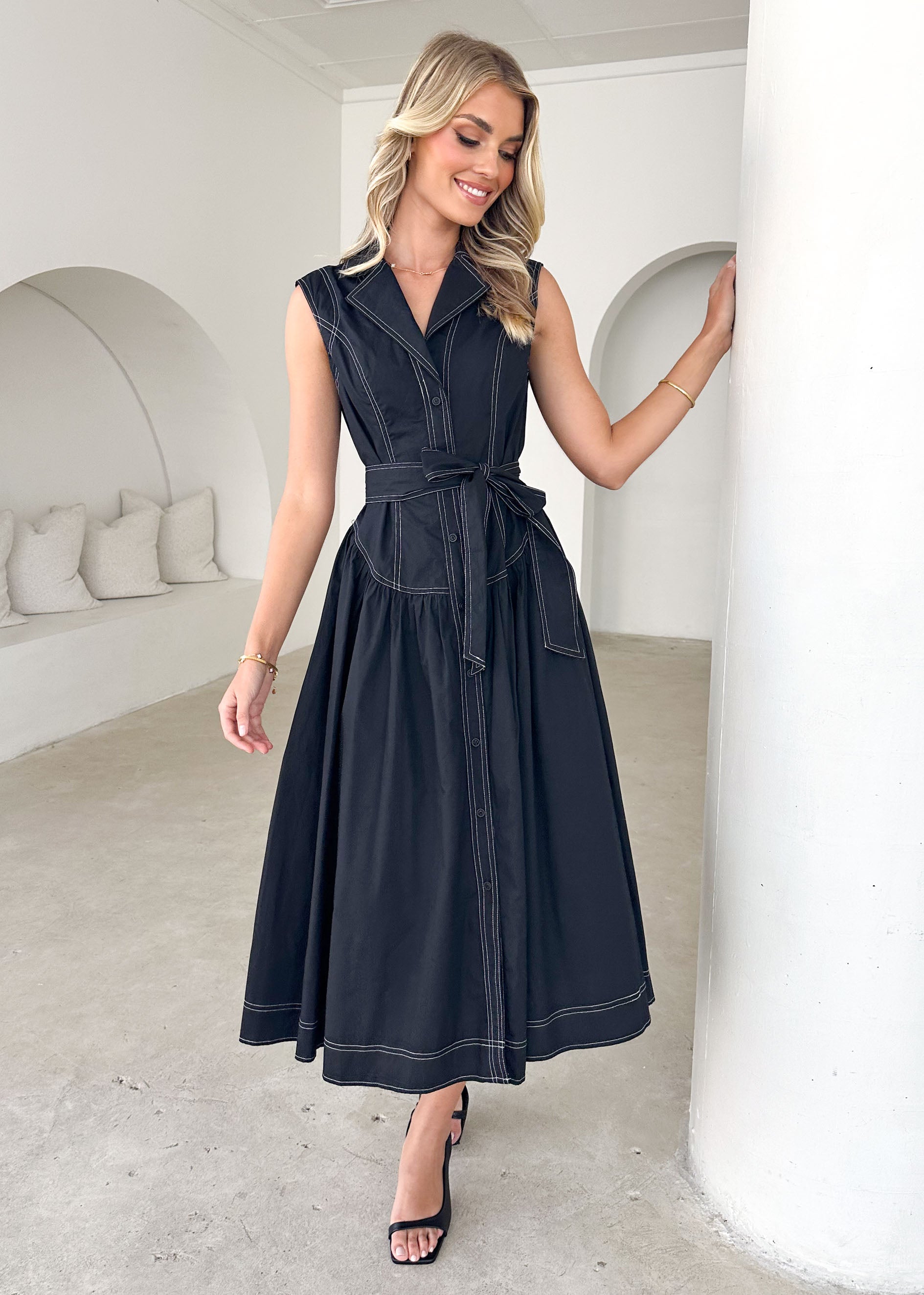 Tiarne Midi Dress Black