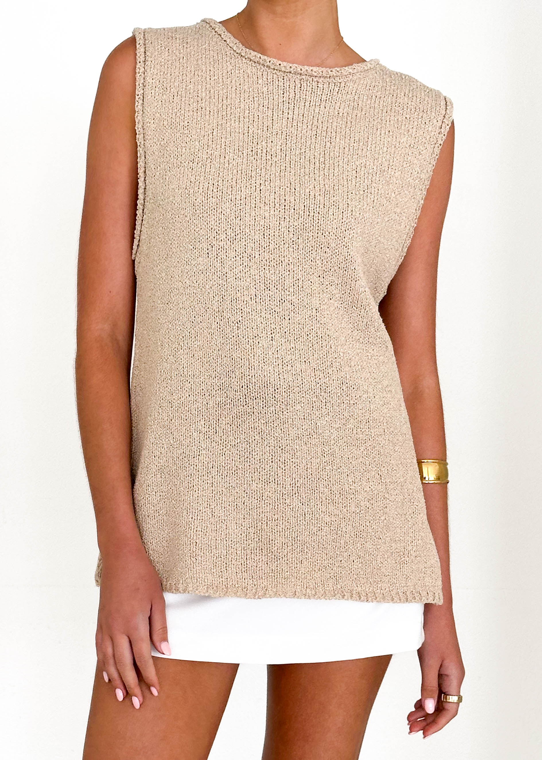 Zoeva Knit Top - Oatmeal