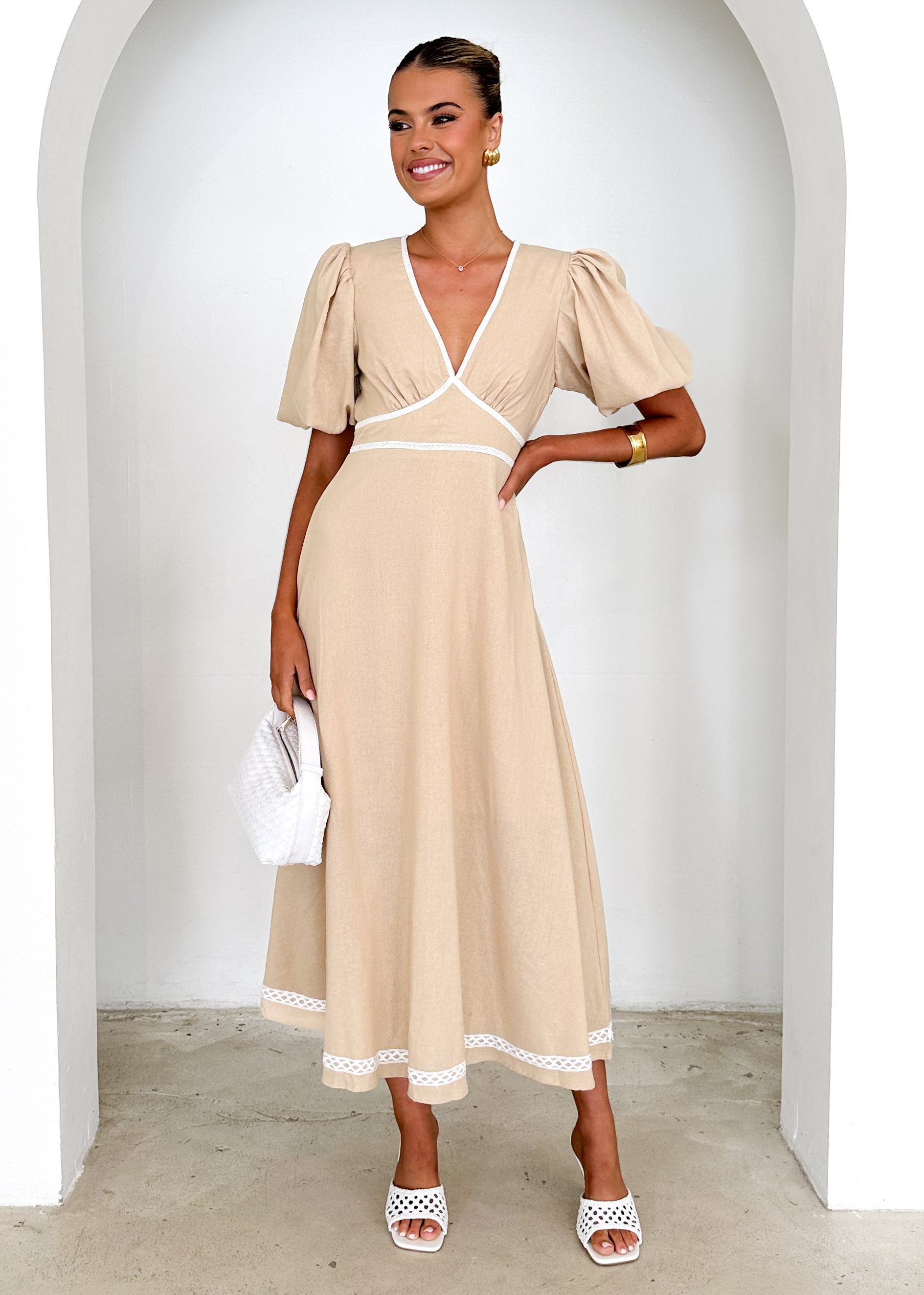 Ellodie Maxi Dress - Beige