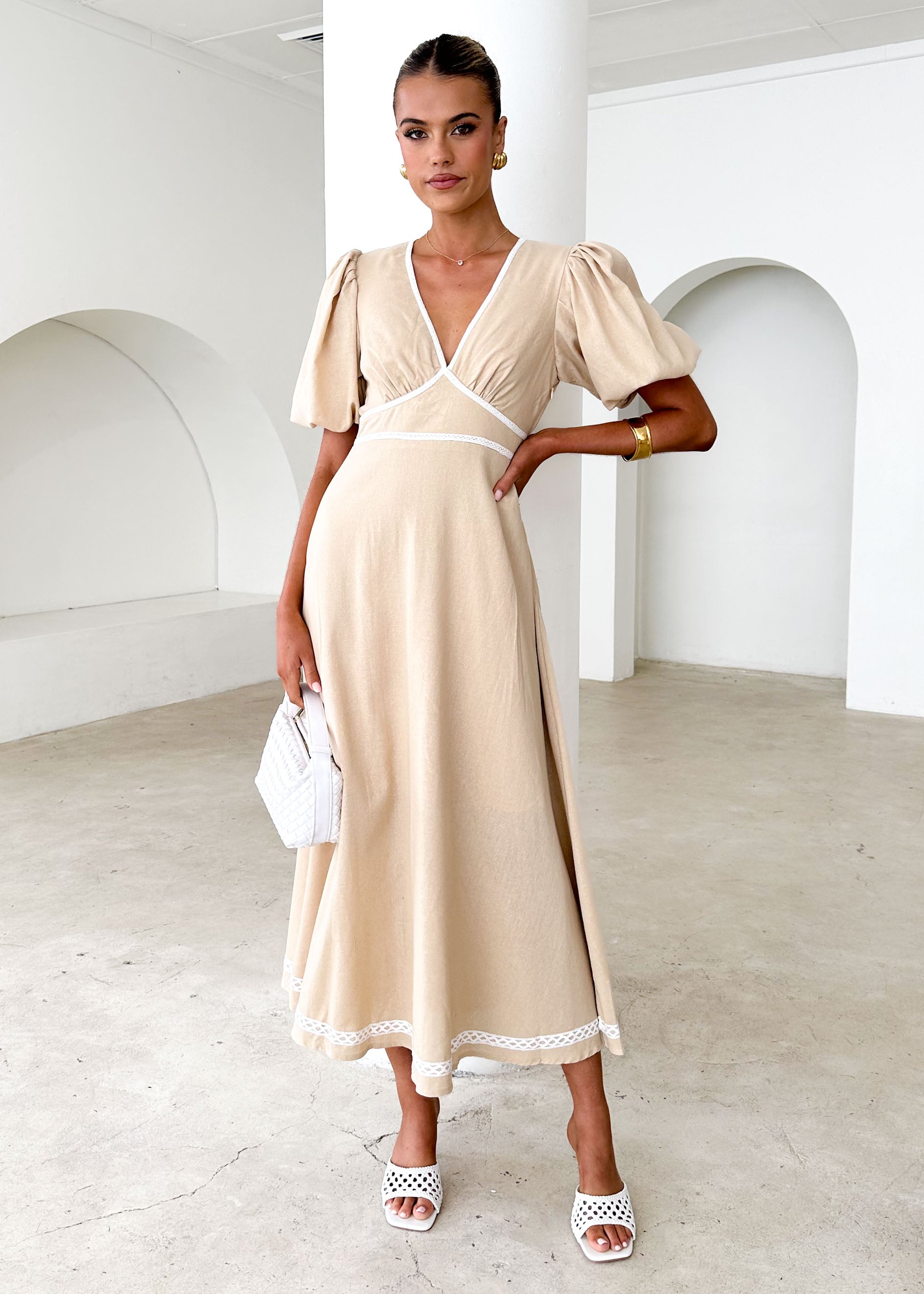 Ellodie Maxi Dress - Beige