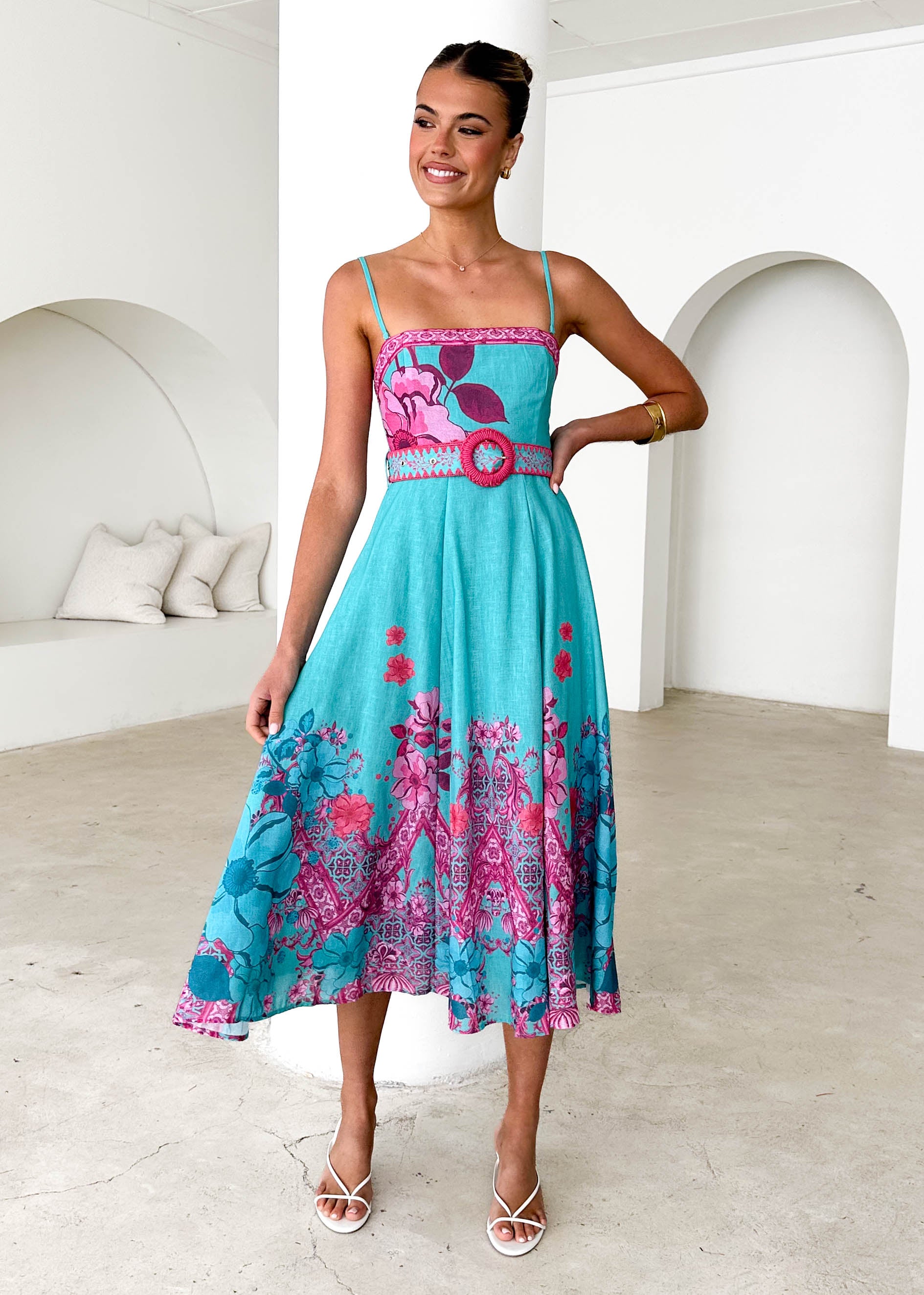 Savant Midi Dress - Aqua Del Sol