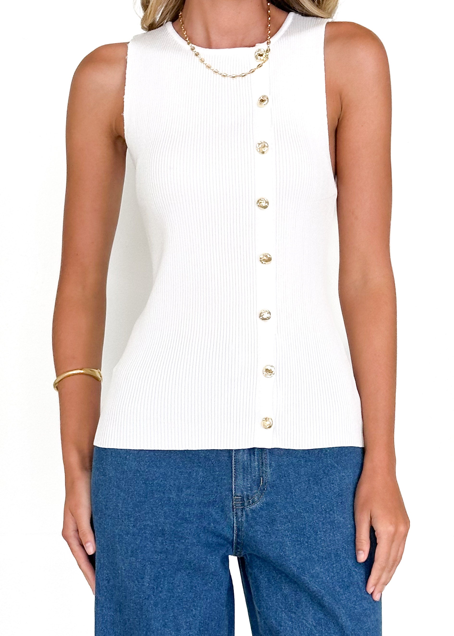 Shayla Knit Top - Off White