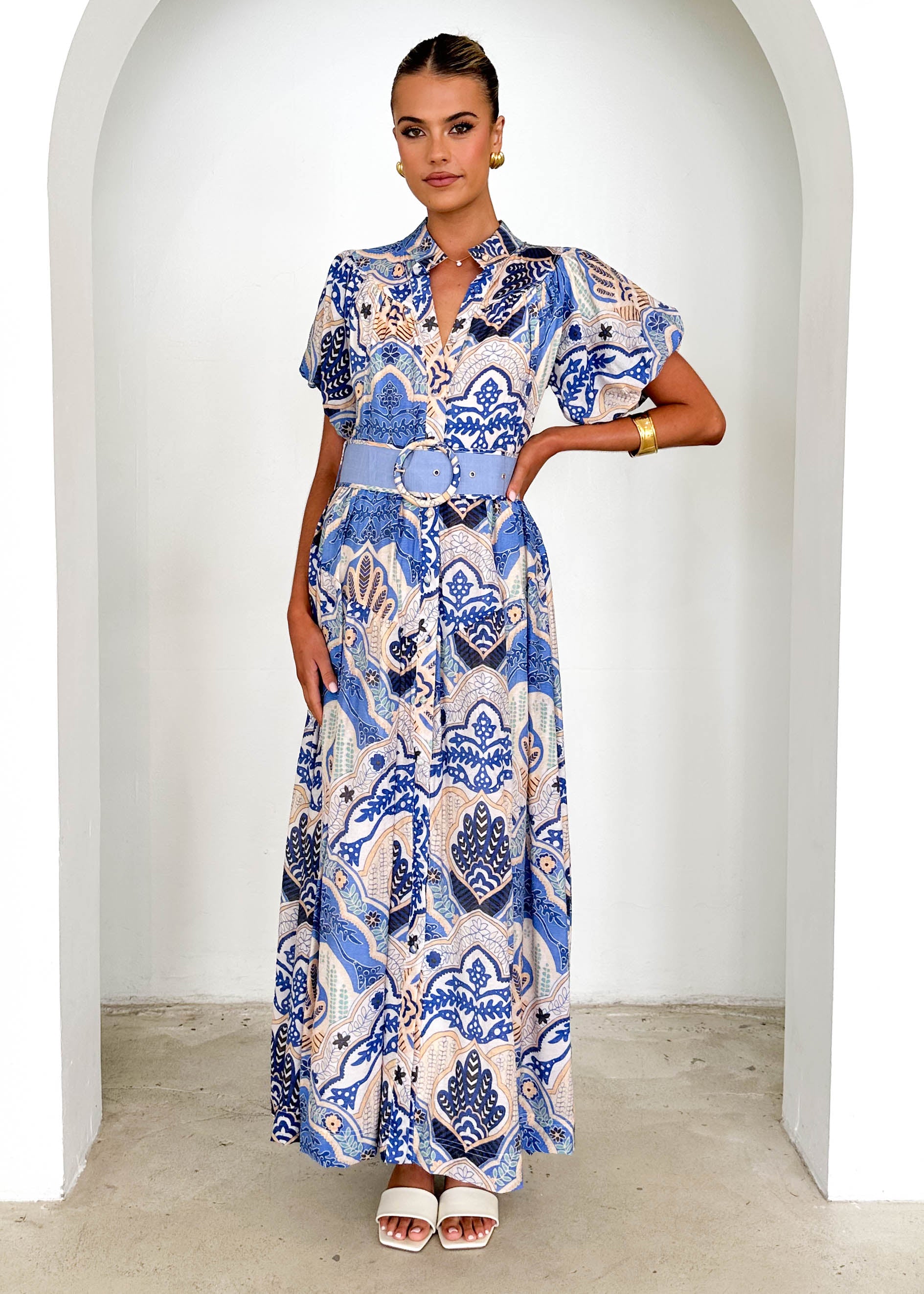 Ciroc Maxi Dress - Blue Paisley