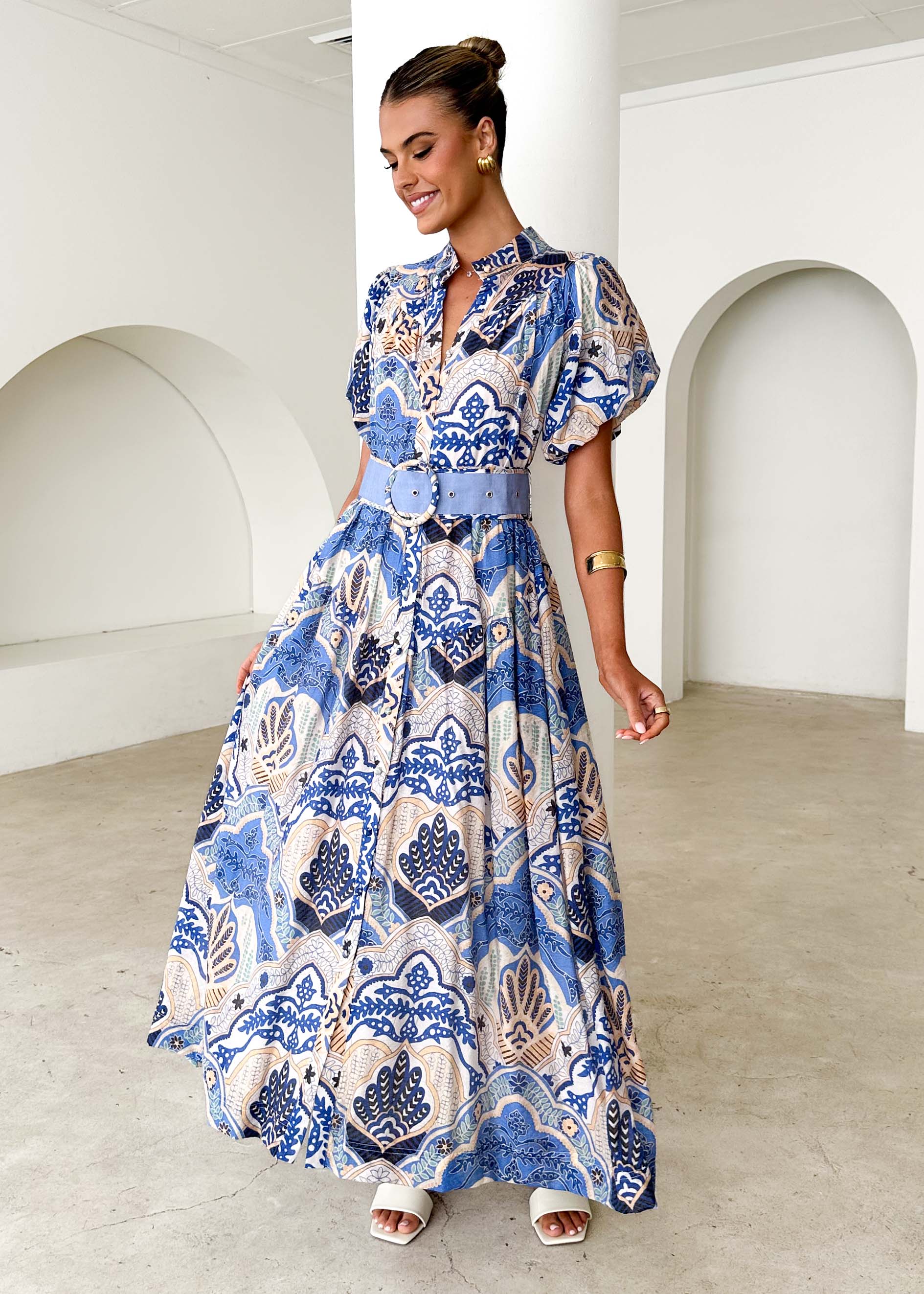 Ciroc Maxi Dress - Blue Paisley