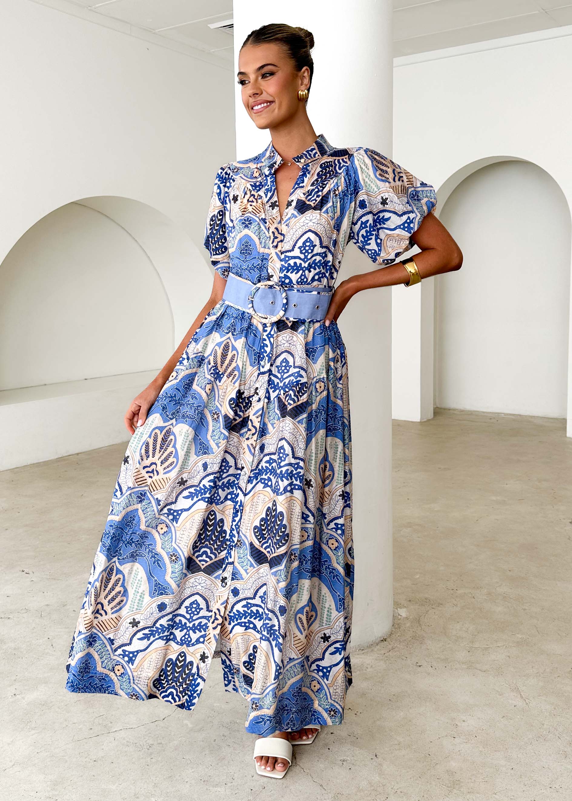 Ciroc Maxi Dress - Blue Paisley