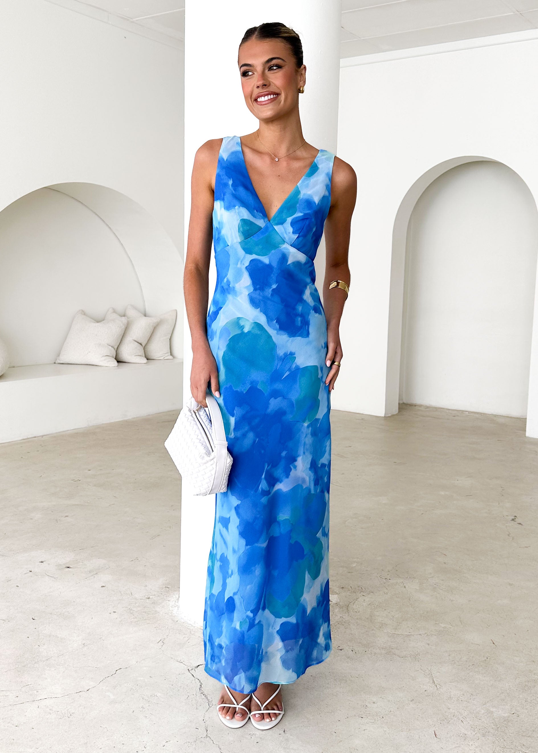 Esplanade Maxi Dress - Blue Splash