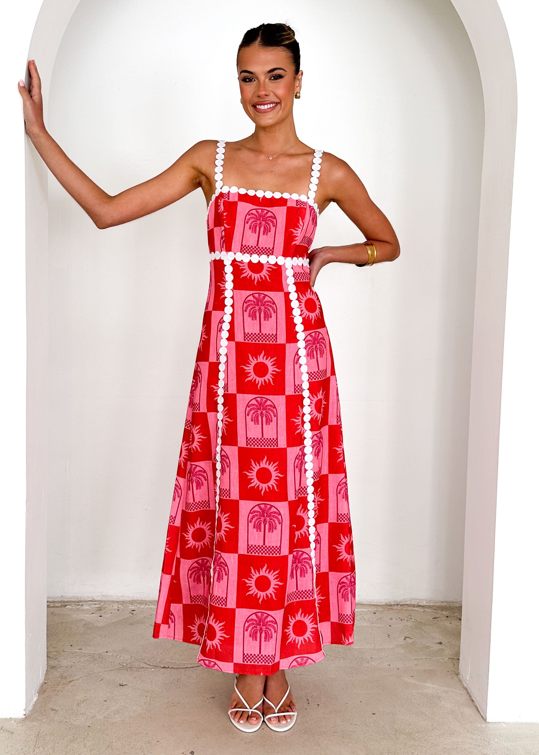 Zali Maxi Dress - Palm Patchwork