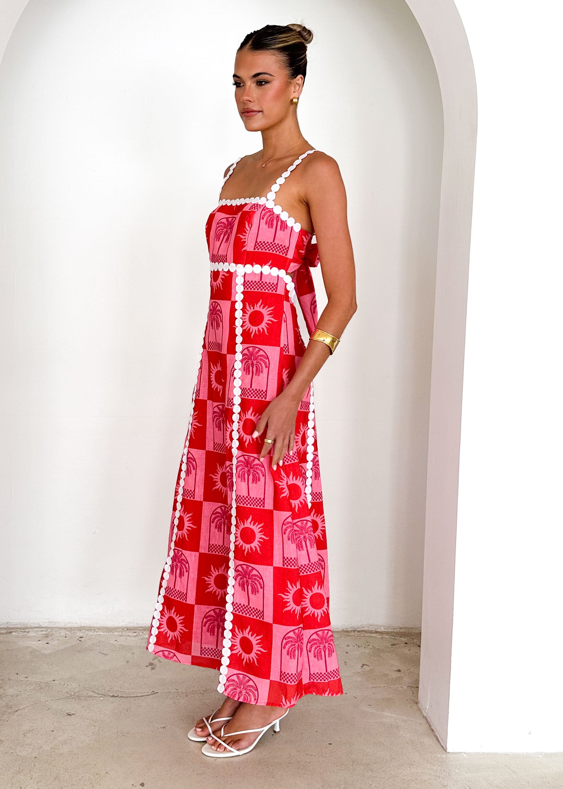 Zali Maxi Dress - Palm Patchwork