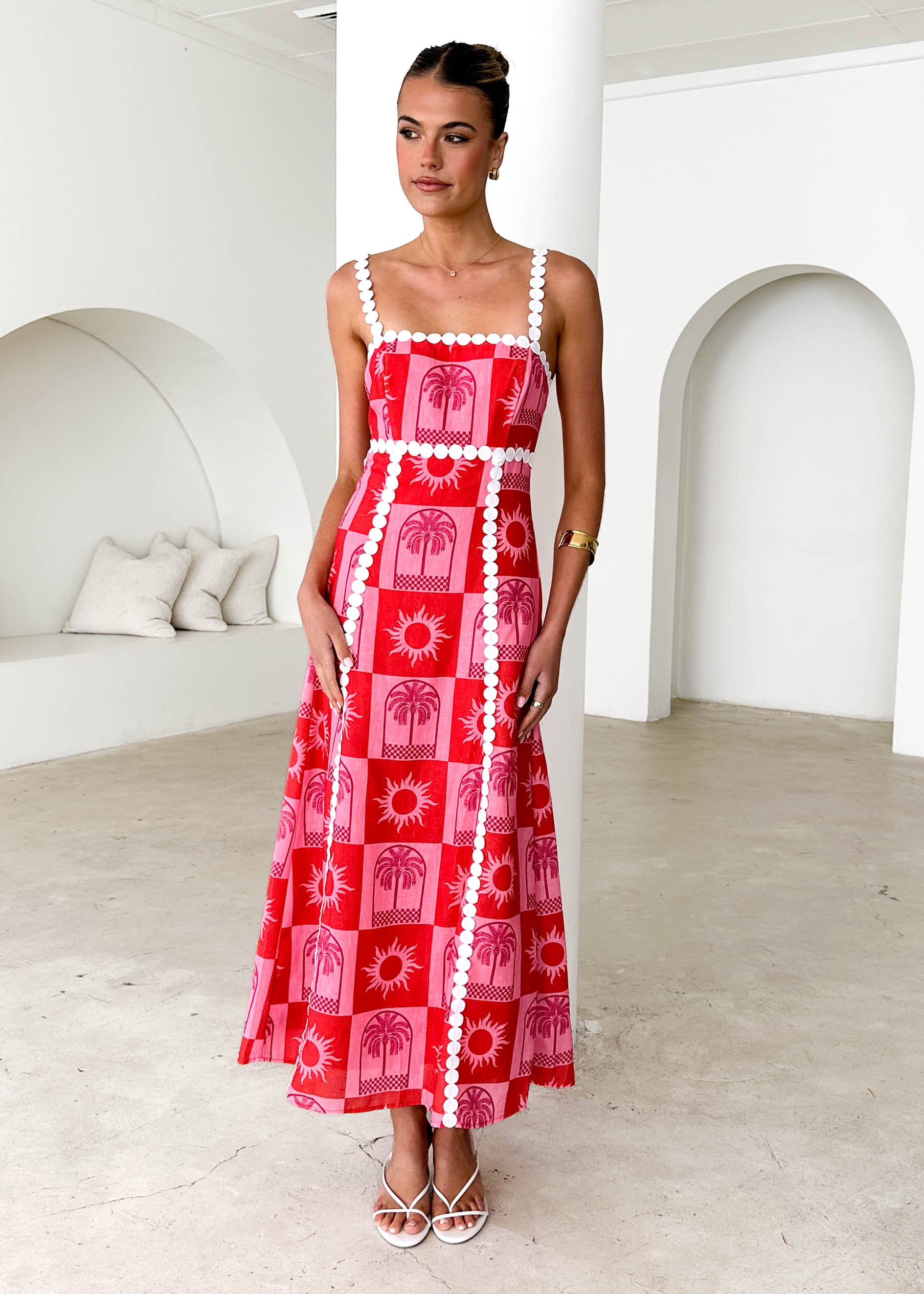 Zali Maxi Dress - Palm Patchwork