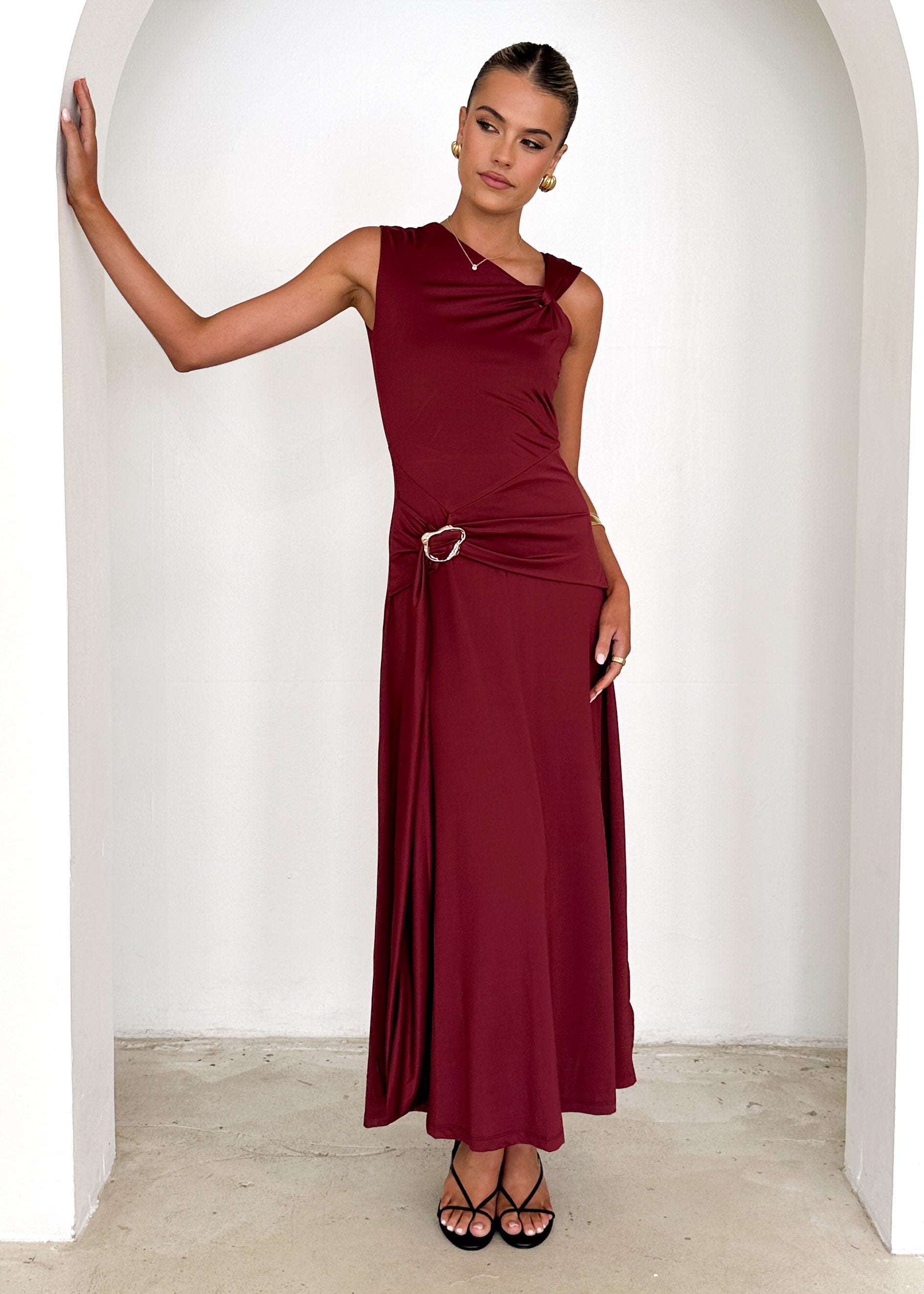 Arina Maxi Dress - Burgundy