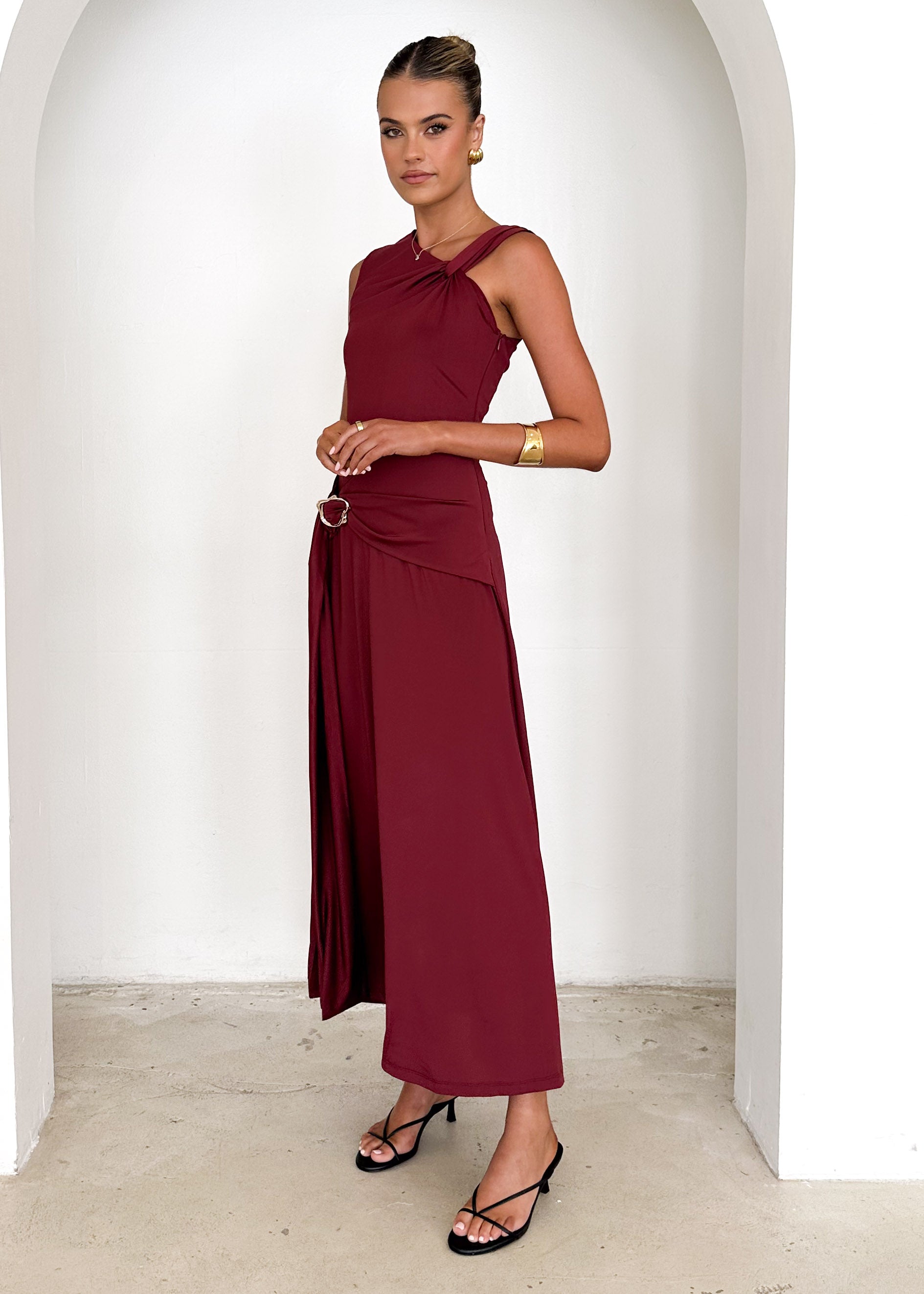 Arina Maxi Dress - Burgundy